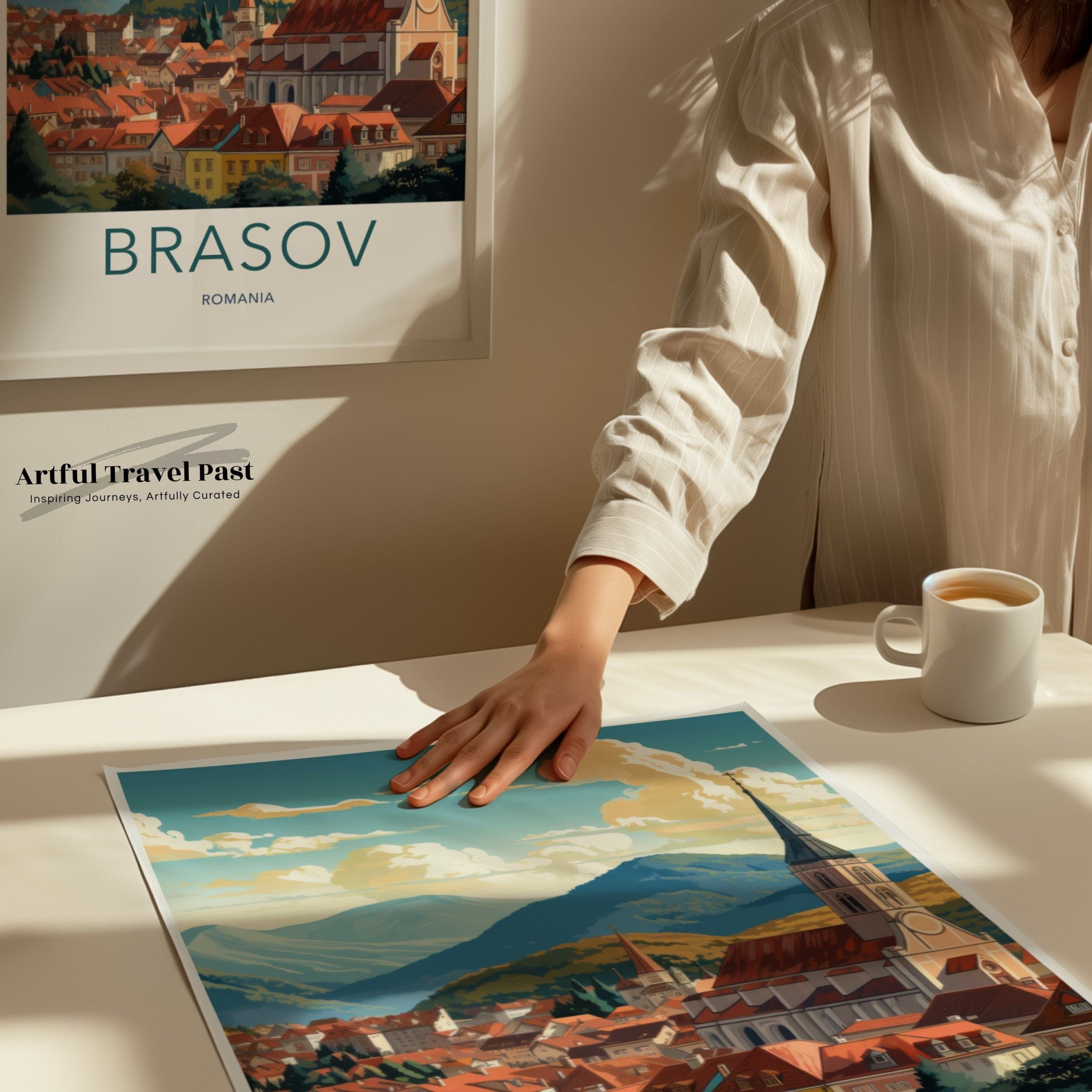 Wall Art Brasov Poster | Romania Wall Art | Eastern Europe Decor