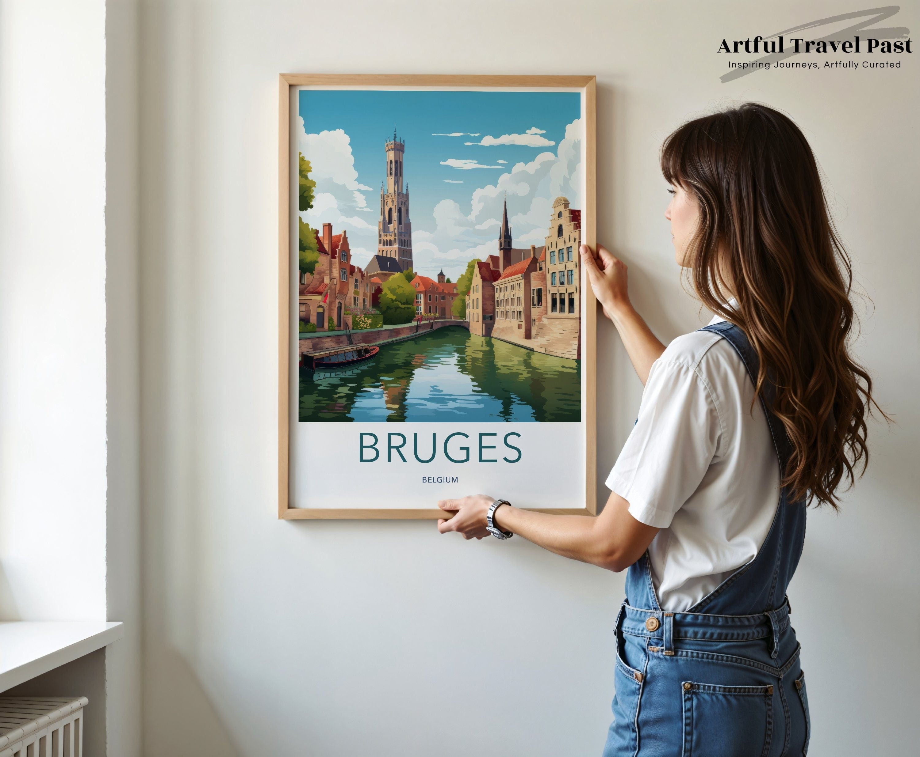 Wall Art Bruges Poster | Belgium Wall Art | Europe Decor