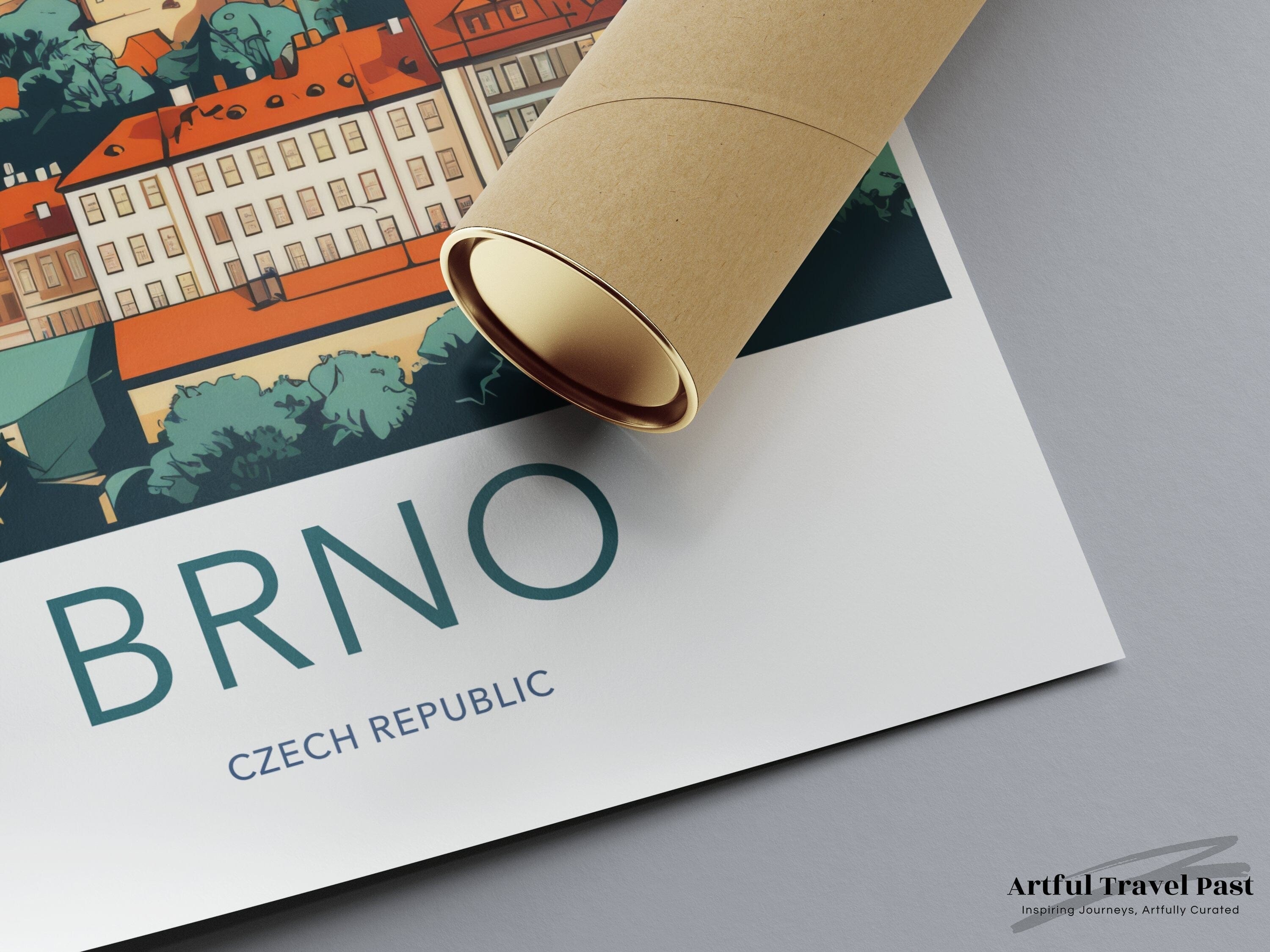 Wall Art Brno Poster | Czech Republic Wall Art | Eastern Europe Decor