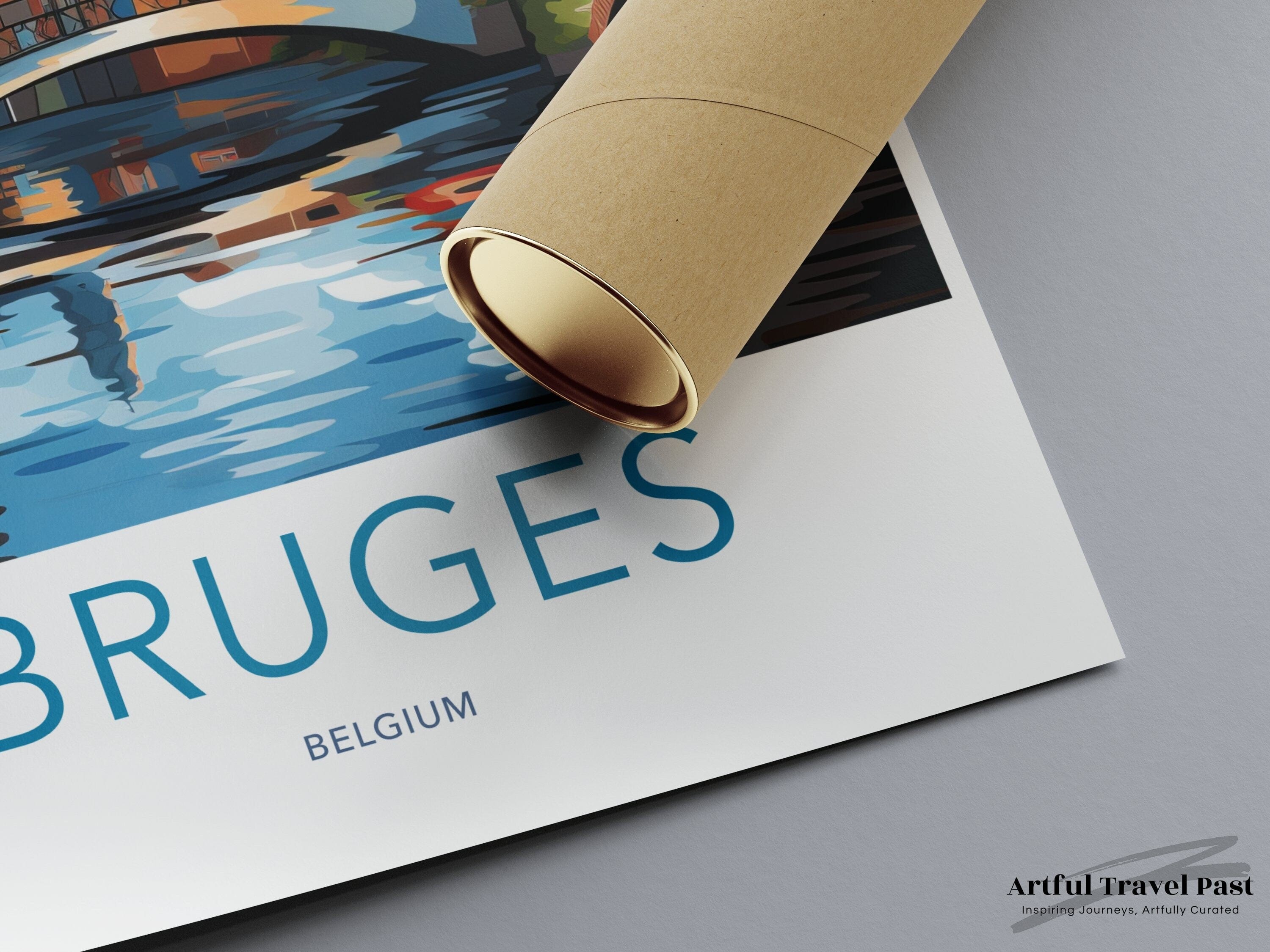 Wall Art Bruges Poster | Belgium Wall Art | Europe Decor