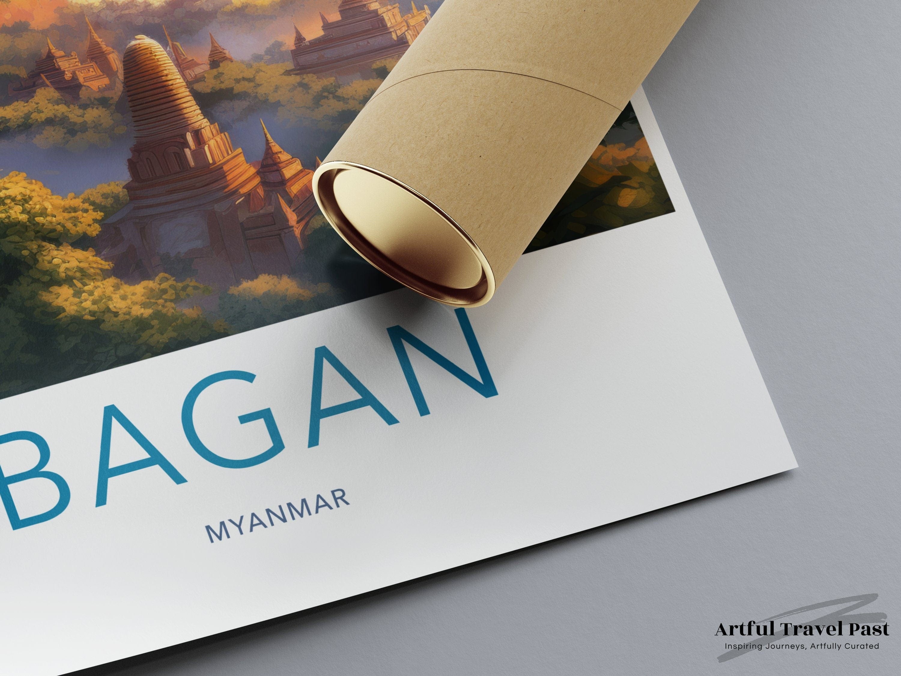 Wall Art Bagan Poster | Myanmar Wall Art | Asia Decor