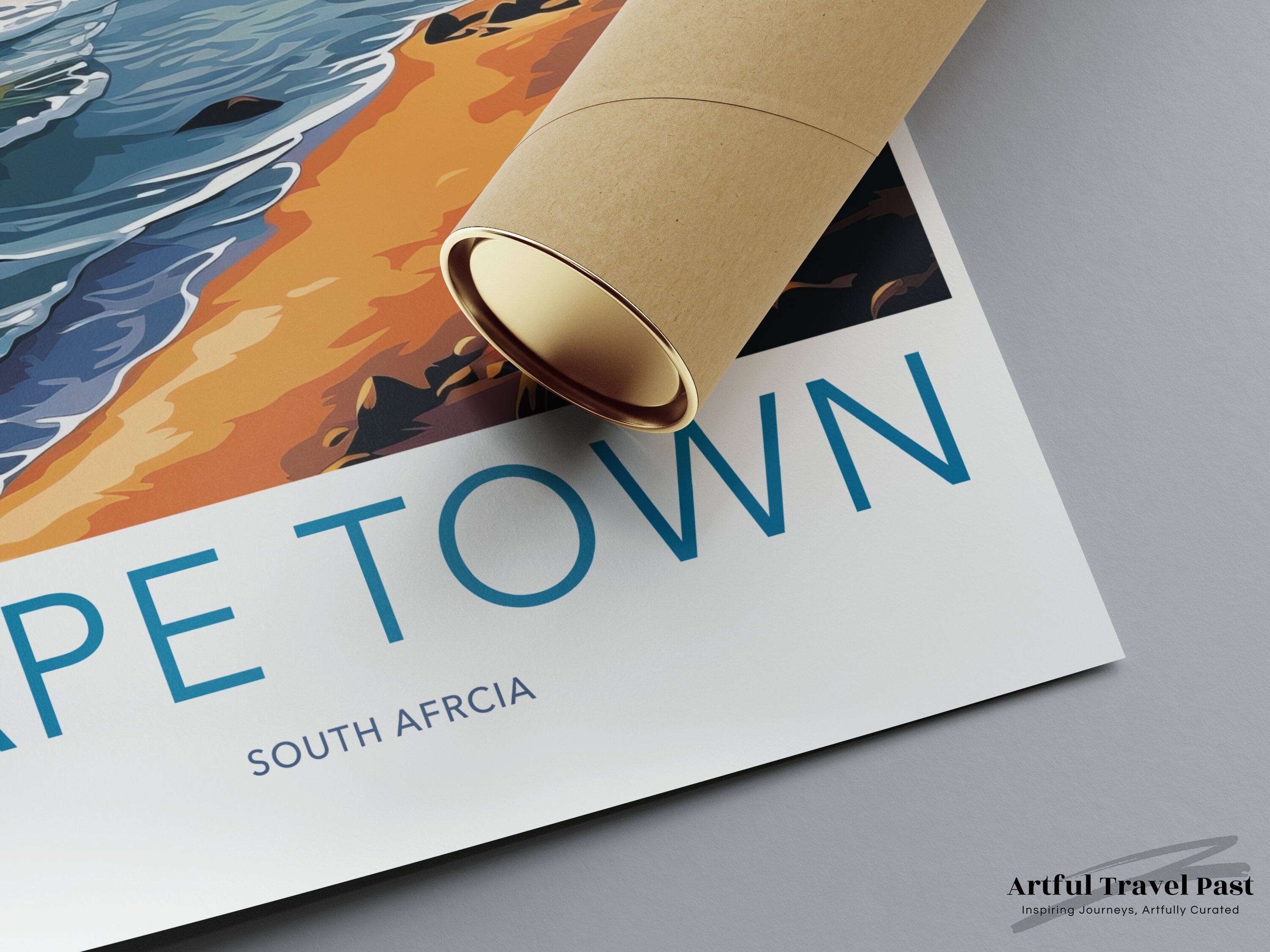 Wall Art Cape Town Poster | Coastal Sunset | South Africa Wall Art