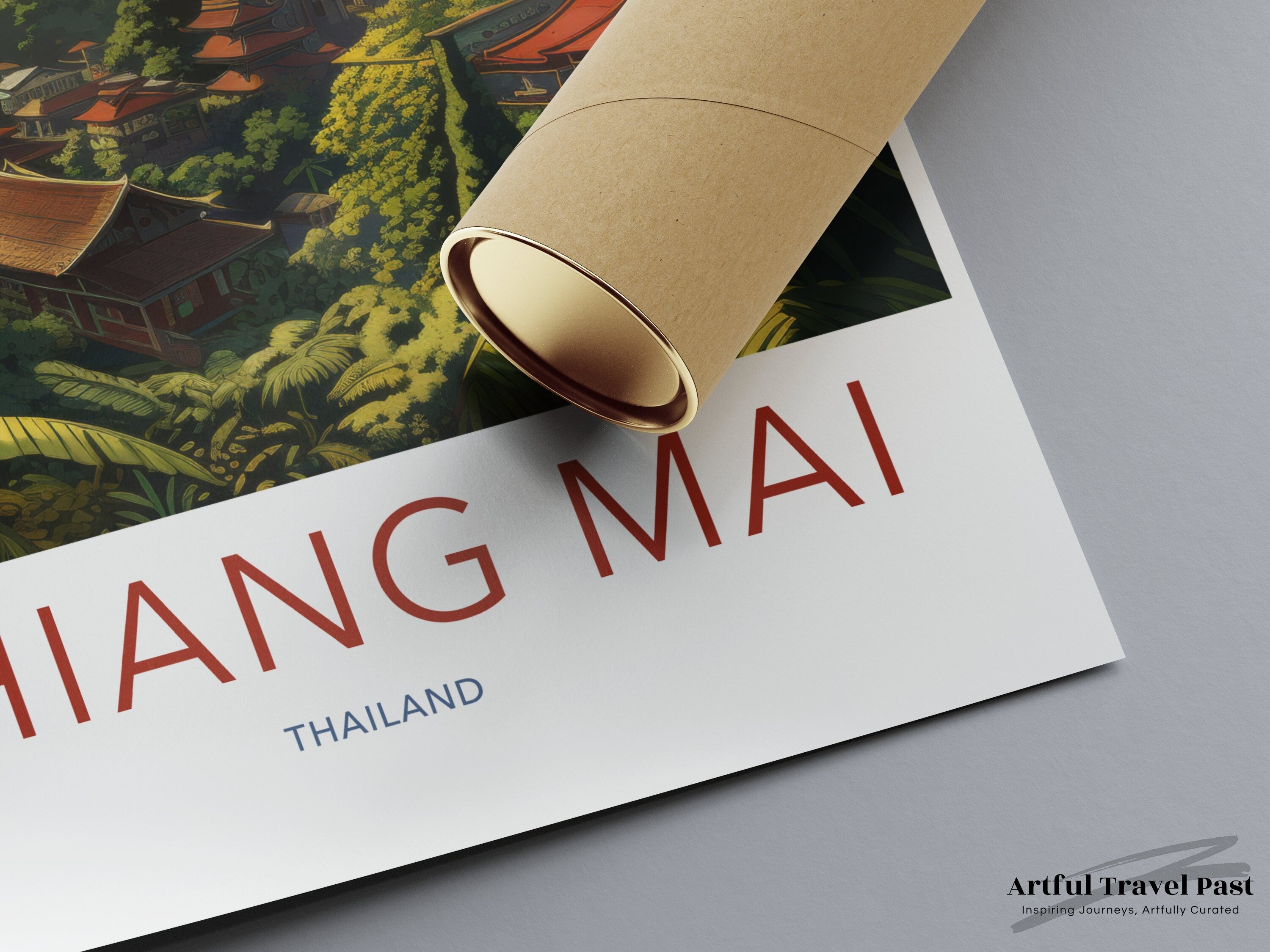 Chiang Mai Wall Art Print, Thailand Scenic Landscape Poster, Travel Photography Decor, Asian City Wall Art, Southeast Asia Artwork