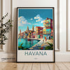 Havana Cuba Coastal Cityscape Wall Art Print, Scenic Travel Poster, Colorful Havana Artwork for Home Decor, Vibrant Cuban City View