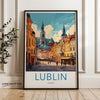 Lublin Poland Wall Art, European Cityscape Print, Colorful Architecture Poster, Urban Street Scene Artwork, Travel Destination Decor