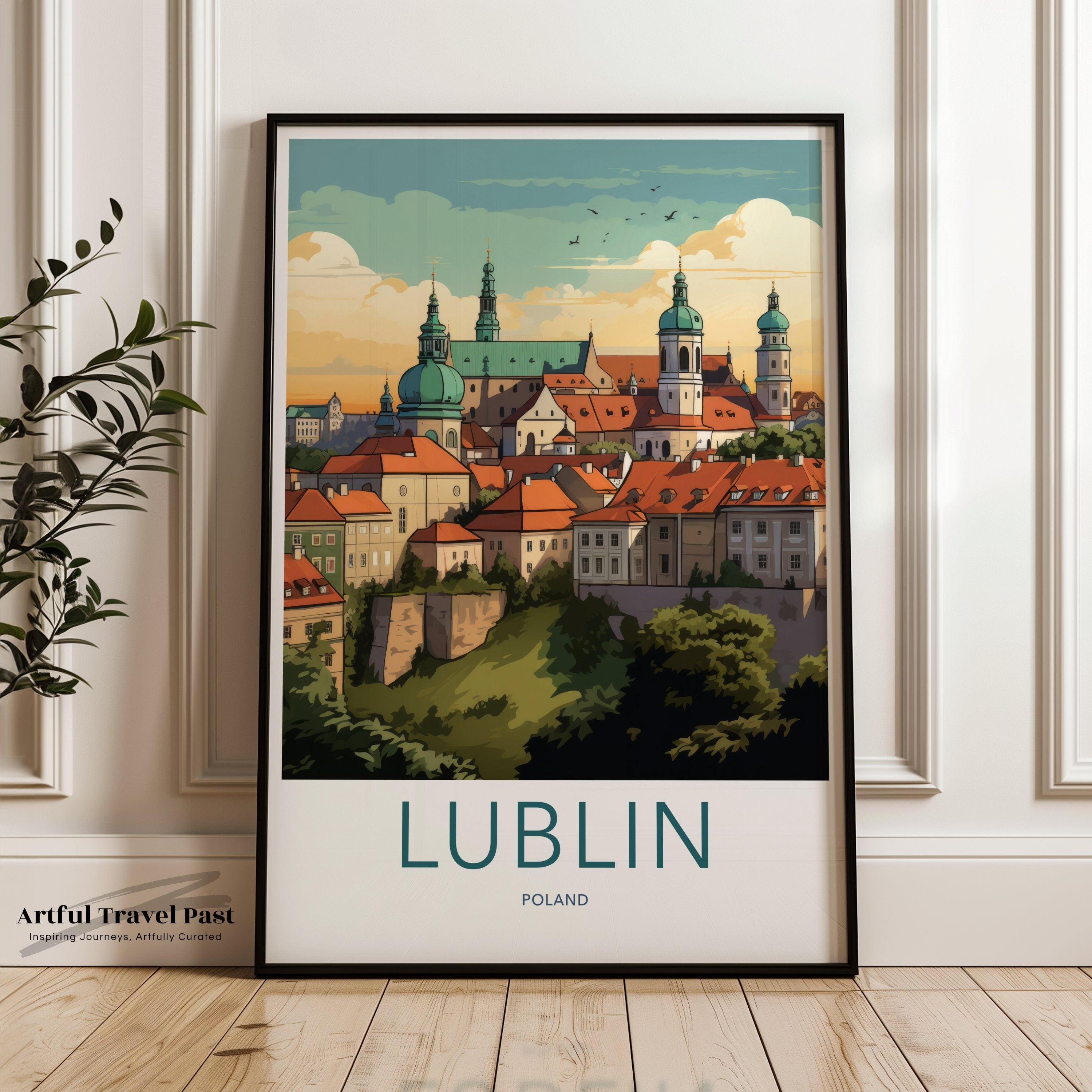 Lublin Cityscape Wall Art, Poland Architecture Print, European City Decor, Vibrant Lublin Poster, Travel Inspired Home Decor