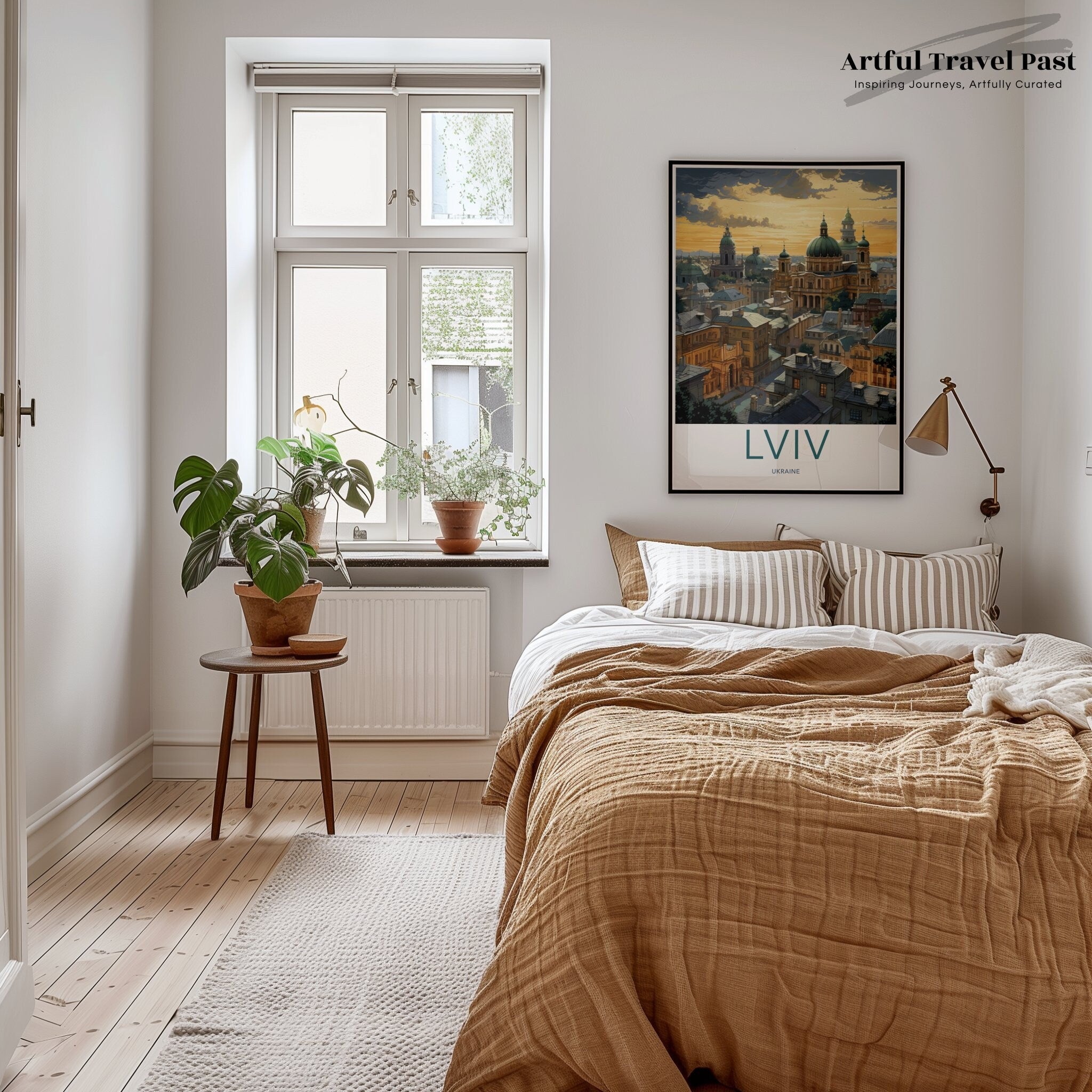 Lviv Ukraine Cityscape Wall Art Poster, Colorful City Illustration, Architectural Print, Urban Art Decor, Scenic City View Artwork