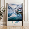 Stunning Norway Fjords Landscape Wall Art, Scandinavian Mountain Artwork, Winter Scenic Poster, Nature Home Decor