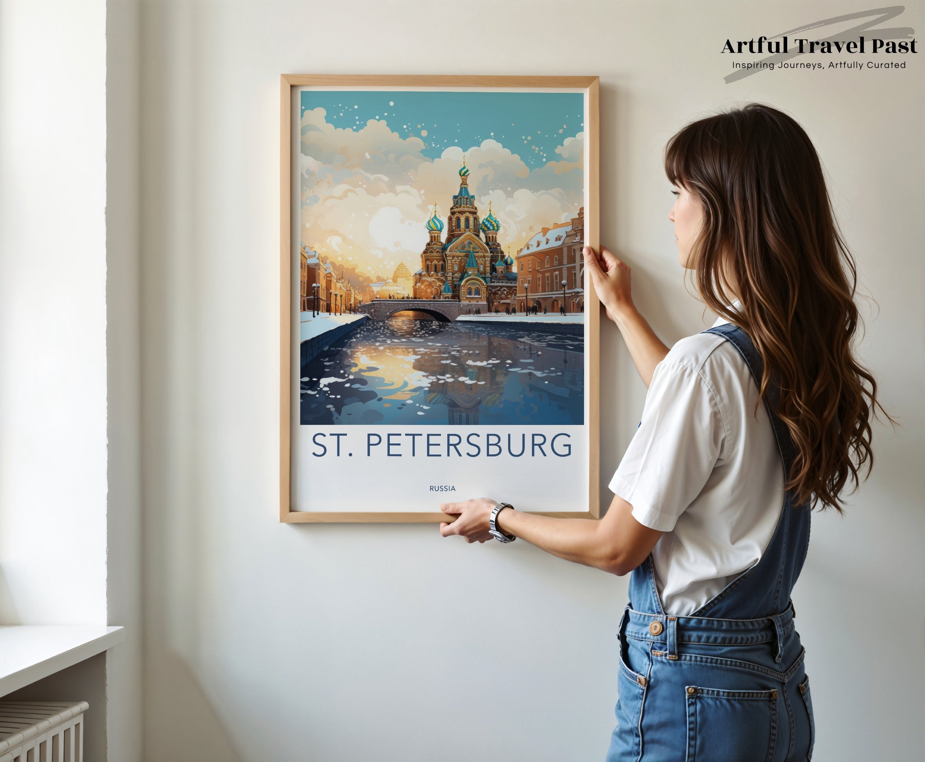 St Petersburg Wall Art, Russia Travel Poster, Cityscape Decor, Modern Travel Art, Scenic Wall Decor, Travel Souvenir Print