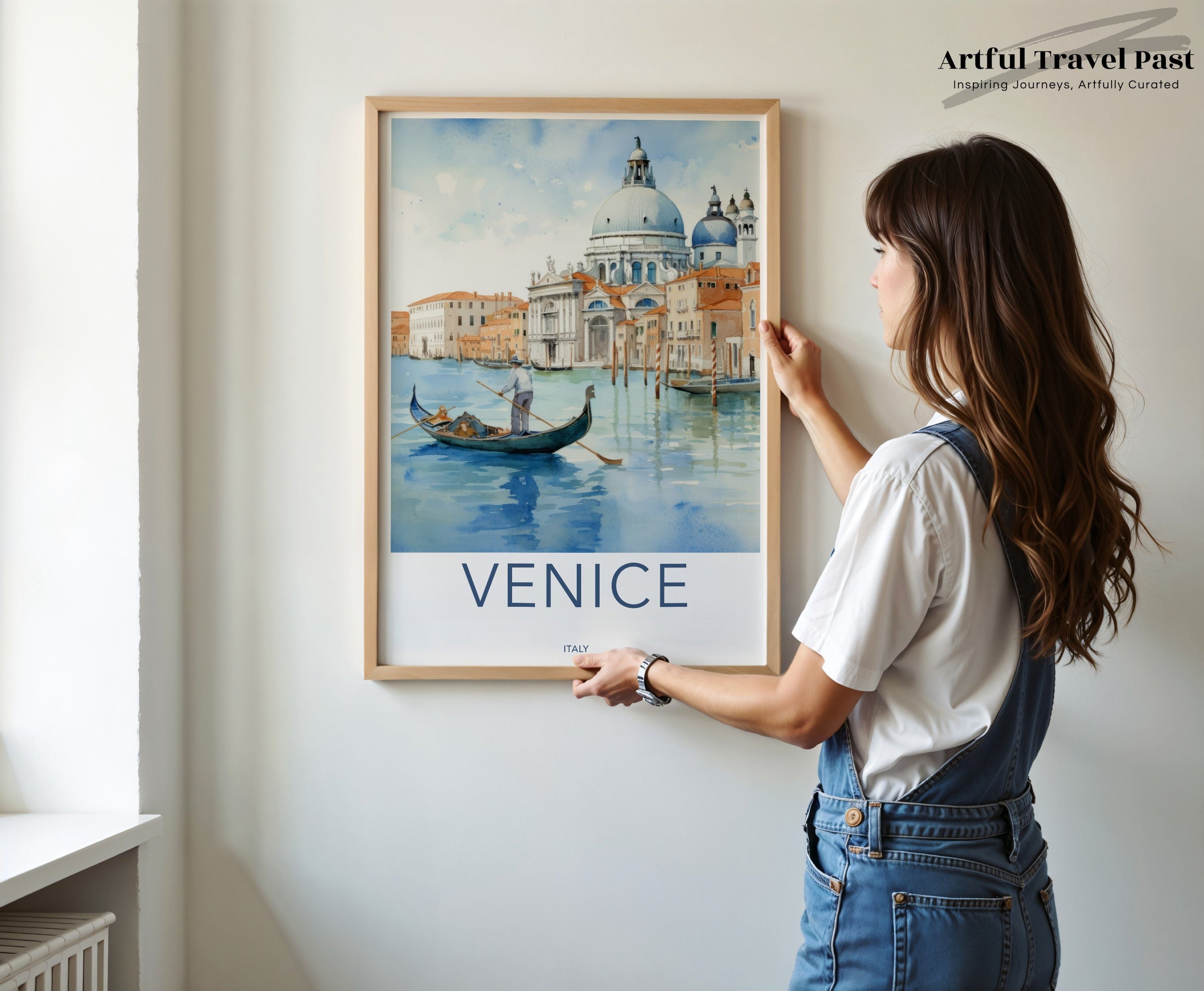 Venice Italy Wall Art Venice Print Gondola Art Venice Poster Italy Decor Venice Canal Artwork Venice Landmark Print