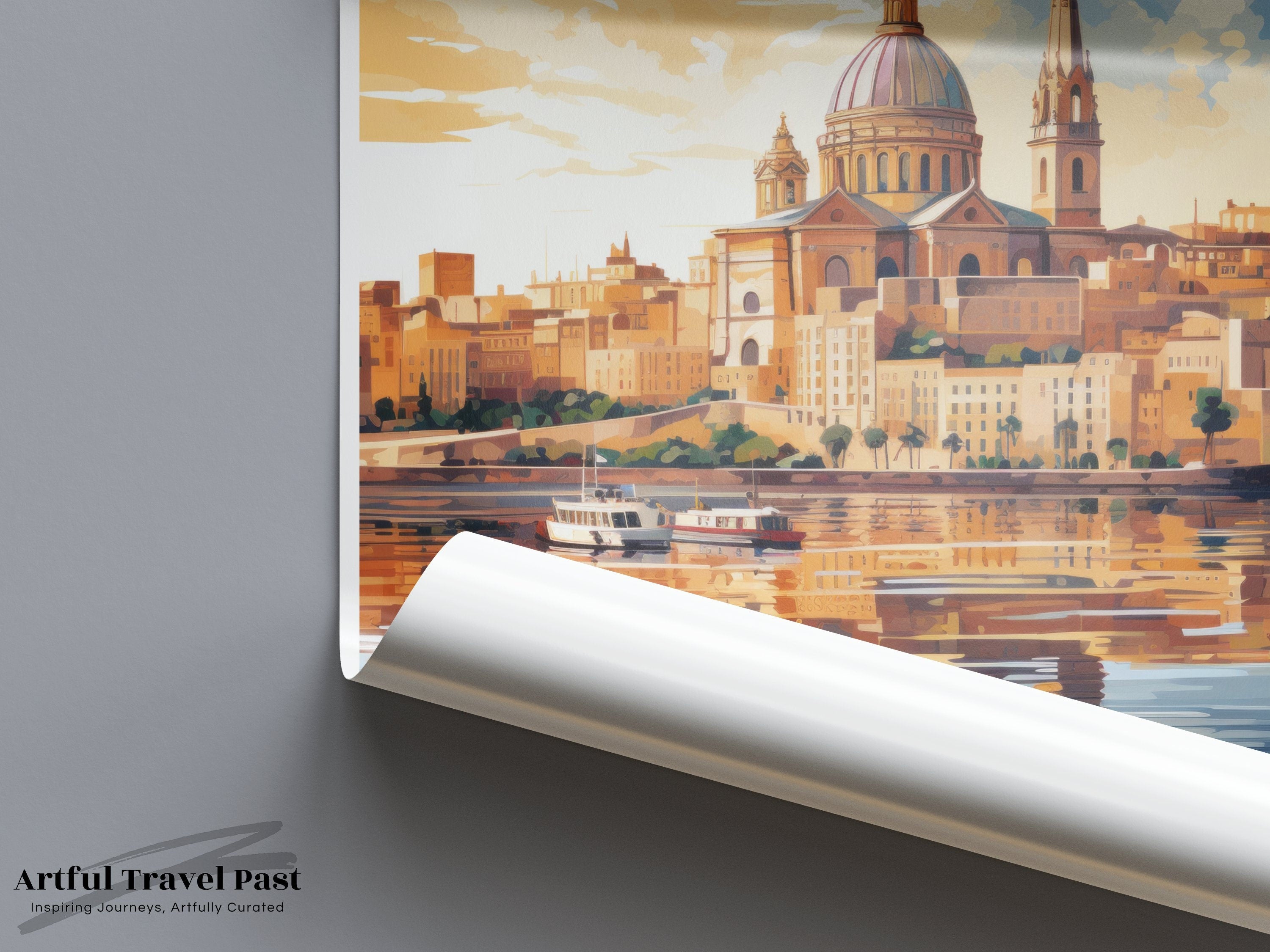 Floriana Malta Wall Art, Historical and Cultural Landmark Art, Malta Architectural Wonders Print, Beautiful Mediterranean Scenery