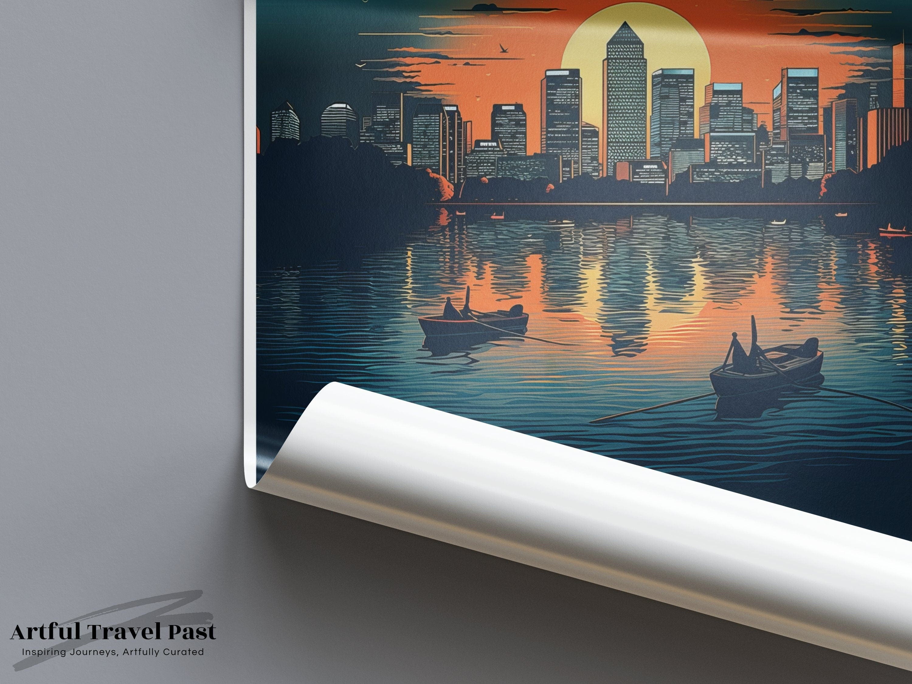 Wall Art Canary Wharf Poster | England Wall Art | UK Decor