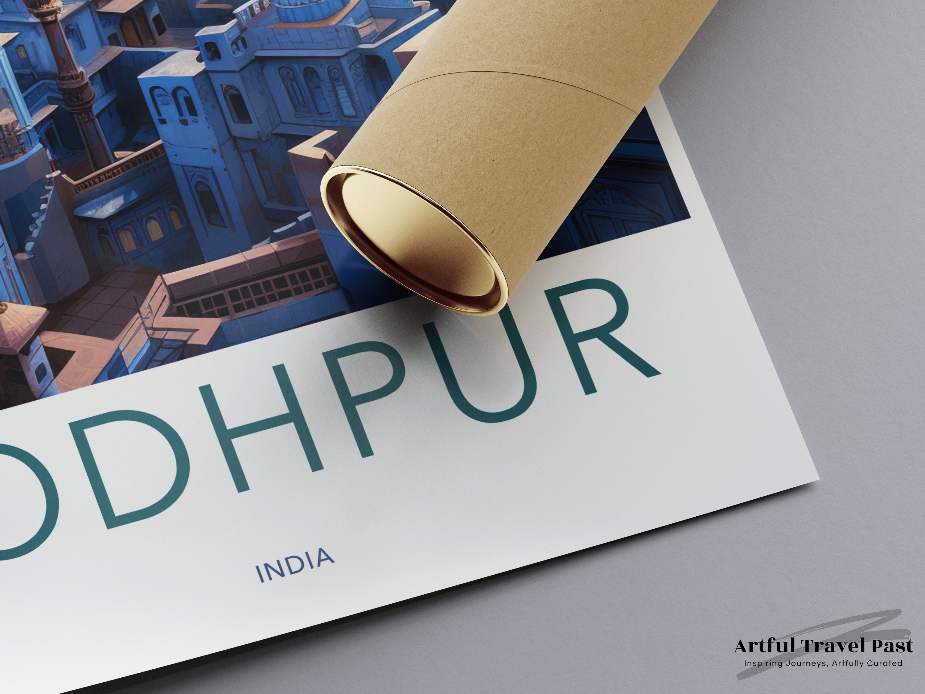 Jodhpur Cityscape Poster, Jodhpur Wall Art, Blue City of India, Architectural Landmarks, Historical Artwork, Travel Decor