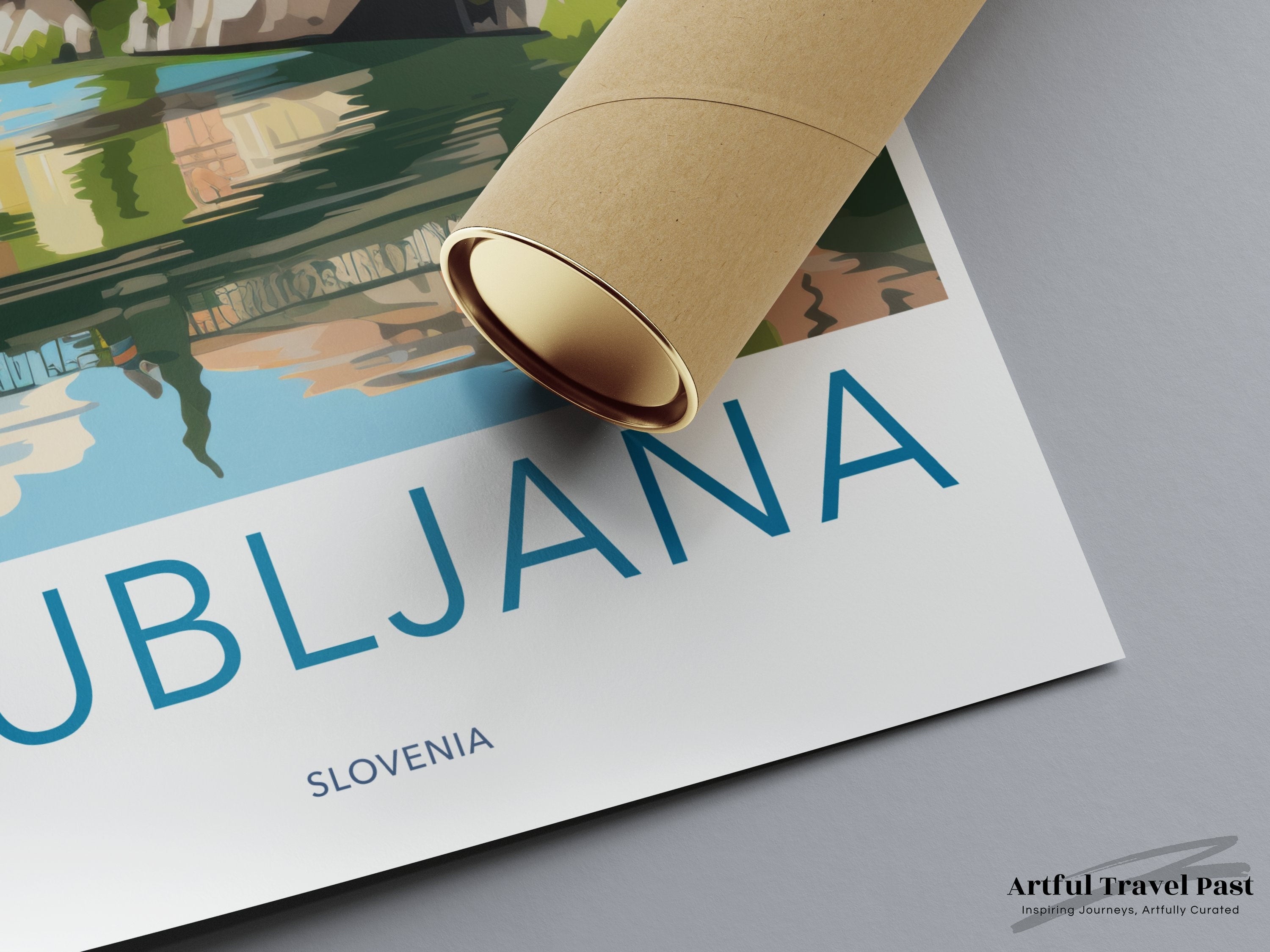 Ljubljana Wall Art, Slovenia Travel Poster, Charming Cityscape Print, Historic European Destination, Vibrant Home Decor, City Artwork