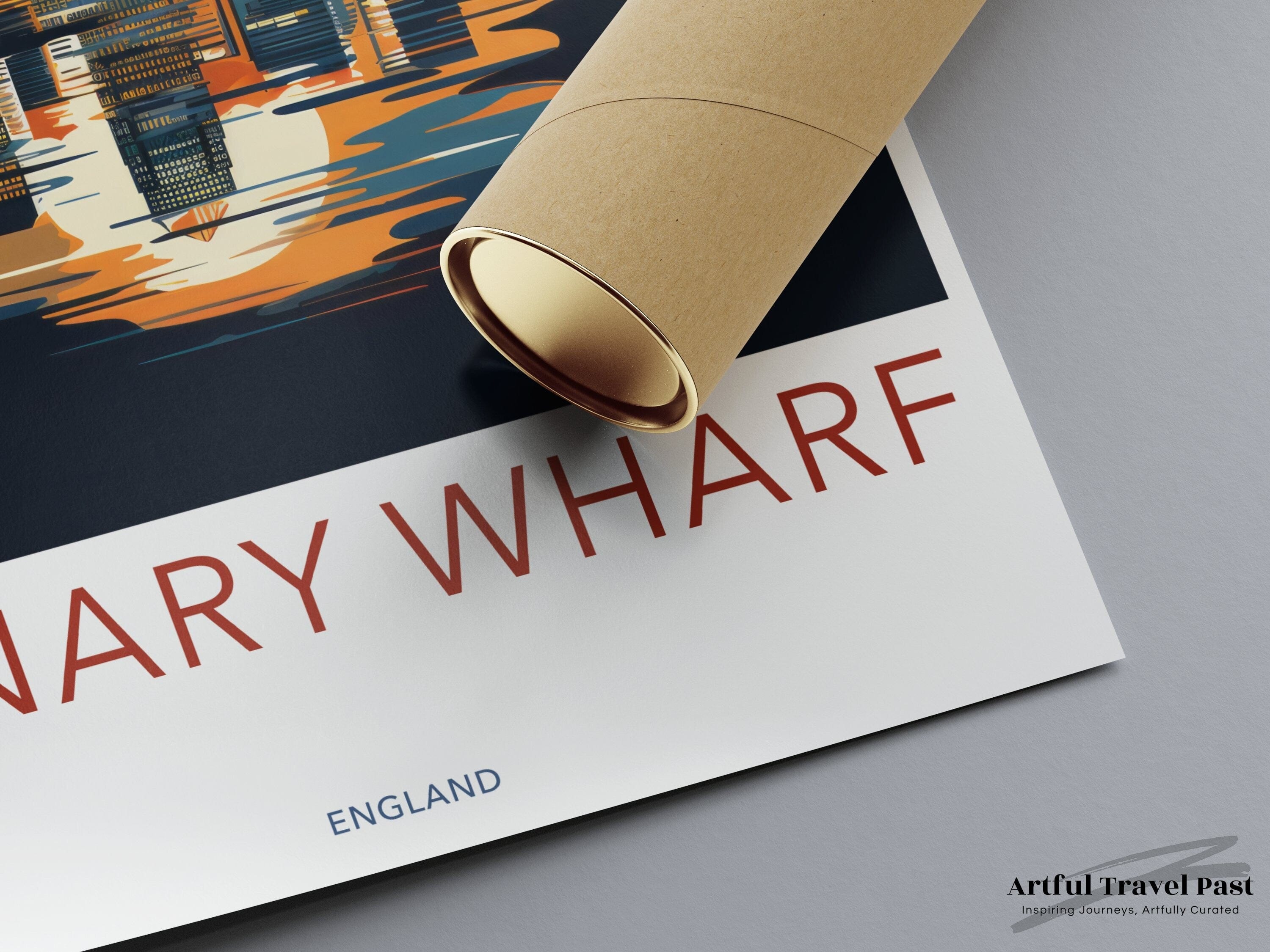 Wall Art Canary Wharf Poster | River Thames Sunset | England Wall Art