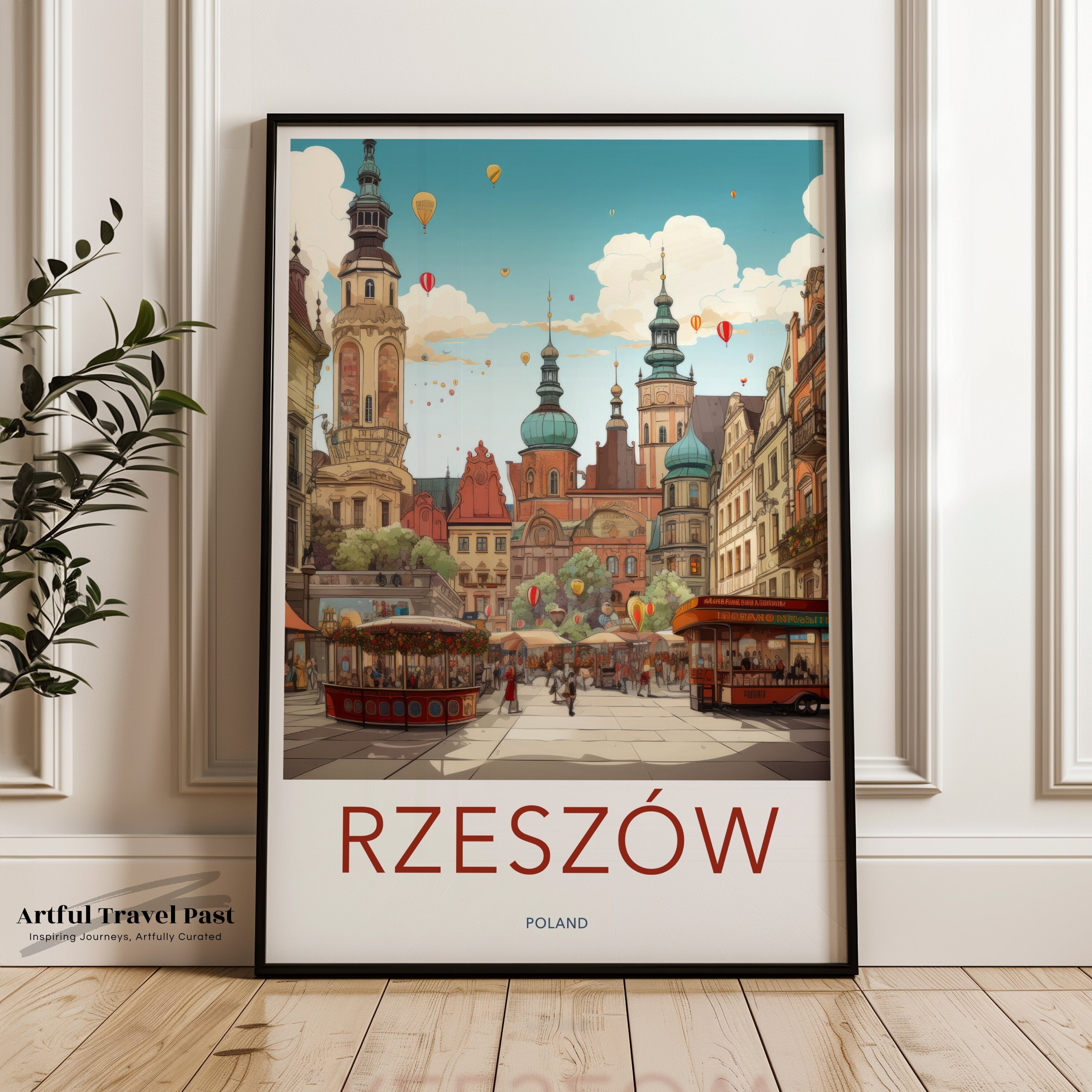 Rzeszów Poland Cityscape Wall Art, Historical Architecture Poster, City Landmarks and Cultural Beauty Print, Travel Decor