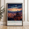 Stunning Ulaanbaatar Wall Art, Ulaanbaatar City Skyline Poster, Night View Wall Decor, Scenic Mongolian Landscape Print, Historic and