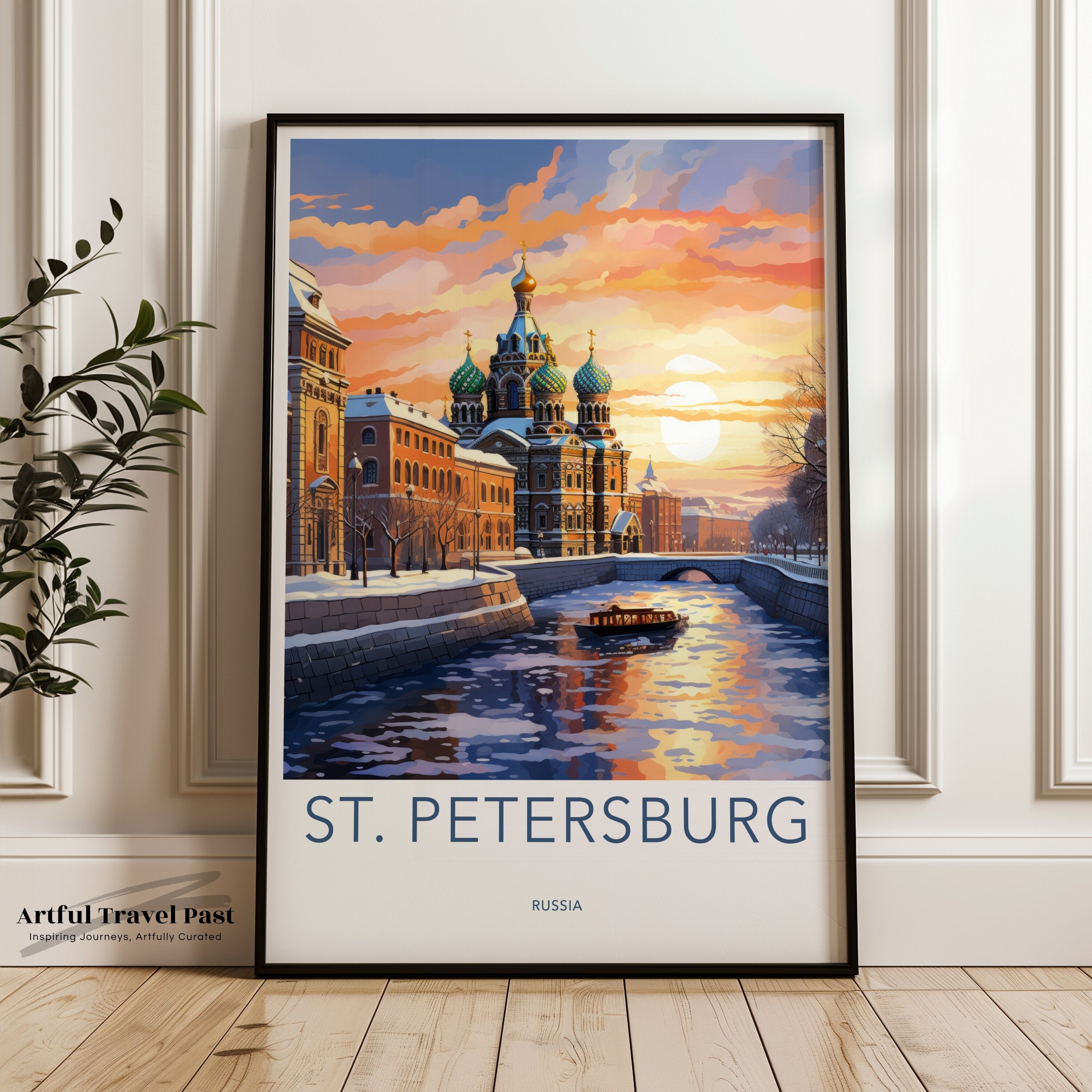 St. Petersburg Wall Art, Russia Cityscape Art, Winter Sunset City View, Architectural Wonders, Cultural Landmarks, Home Decor