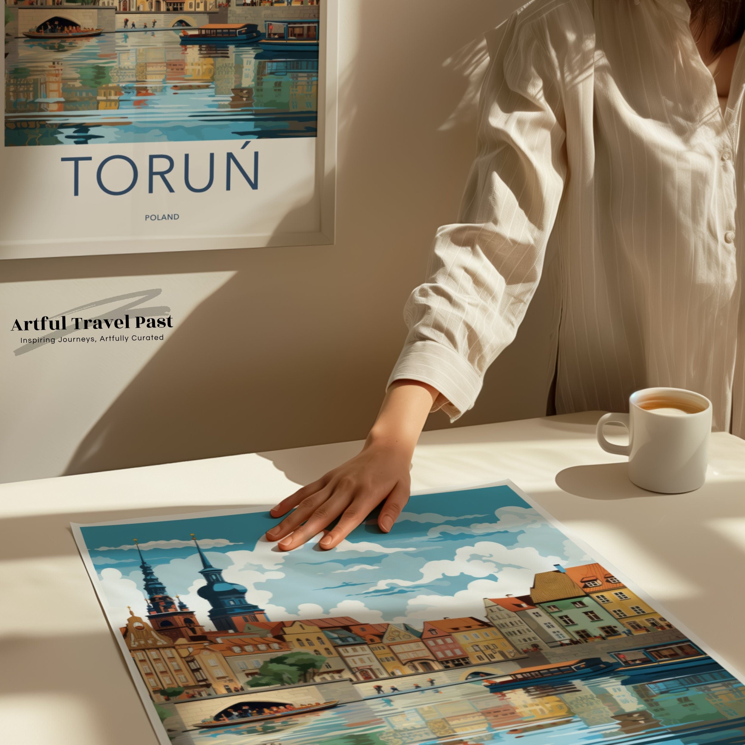 Stunning Torun Poland Wall Art, Torun Historic Cityscape Print, Colorful Reflection Poster, Architectural Wonders Decor