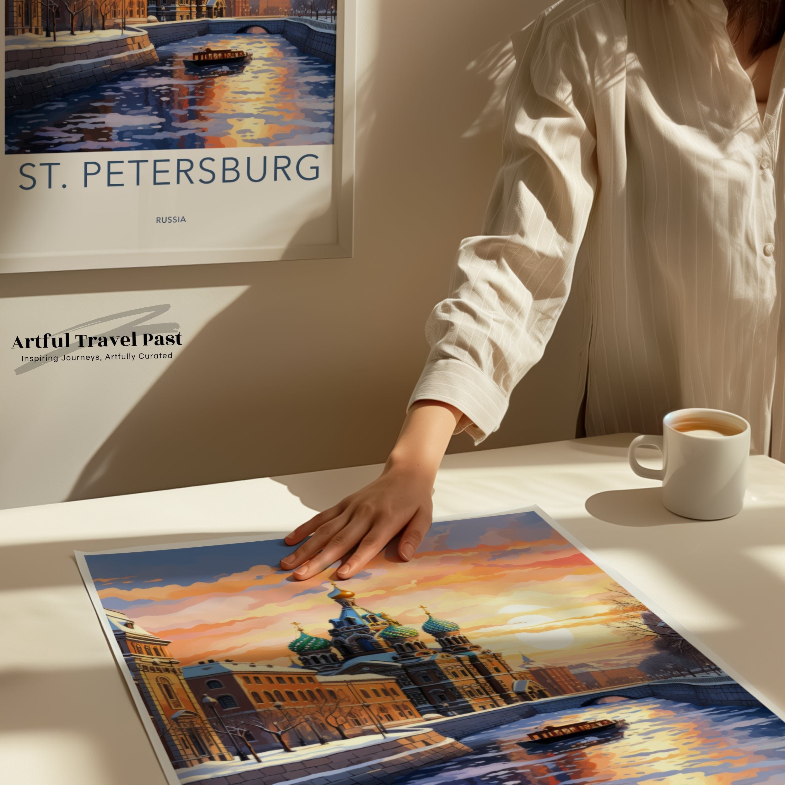 St. Petersburg Wall Art, Russia Cityscape Art, Winter Sunset City View, Architectural Wonders, Cultural Landmarks, Home Decor