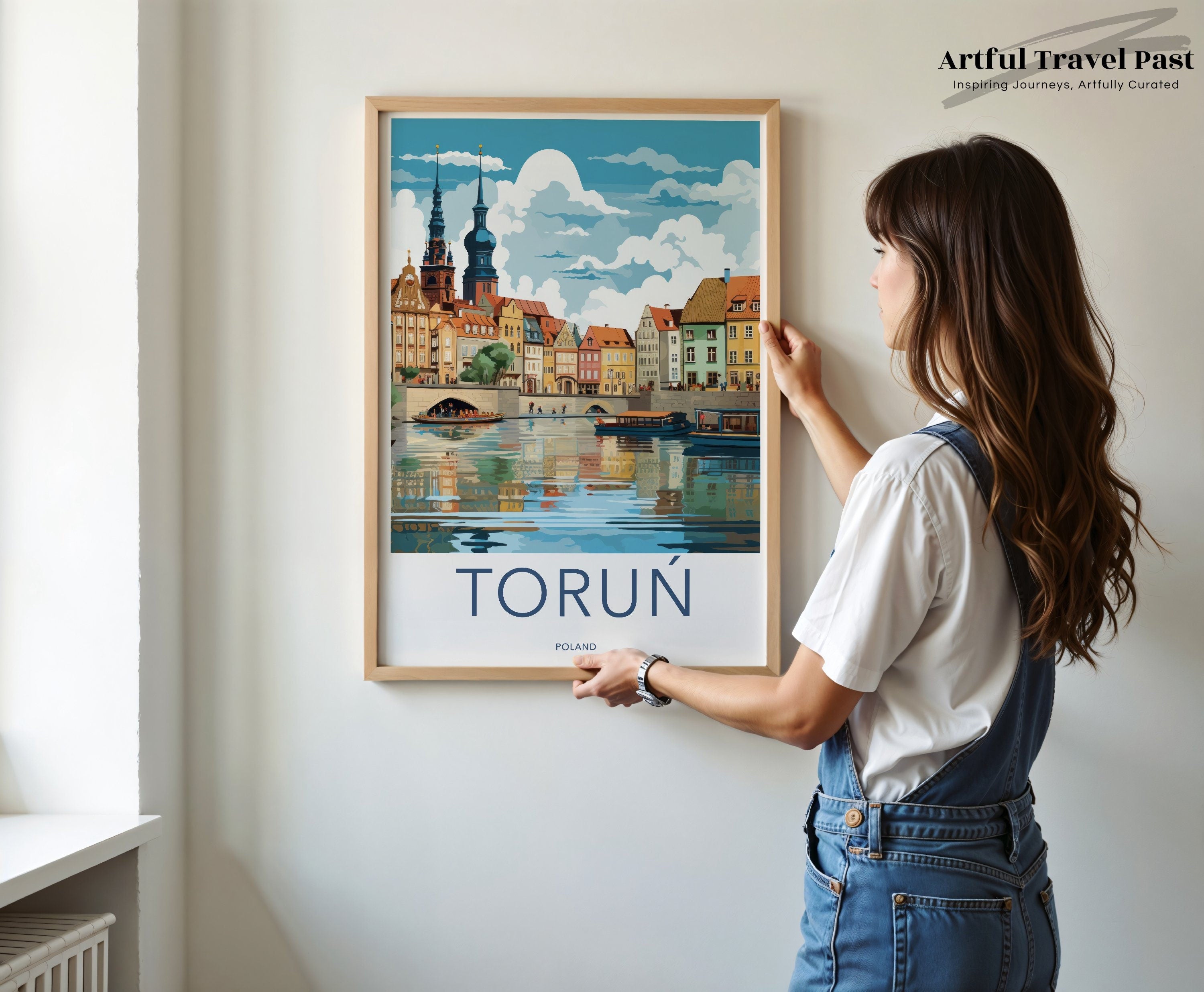 Stunning Torun Poland Wall Art, Torun Historic Cityscape Print, Colorful Reflection Poster, Architectural Wonders Decor