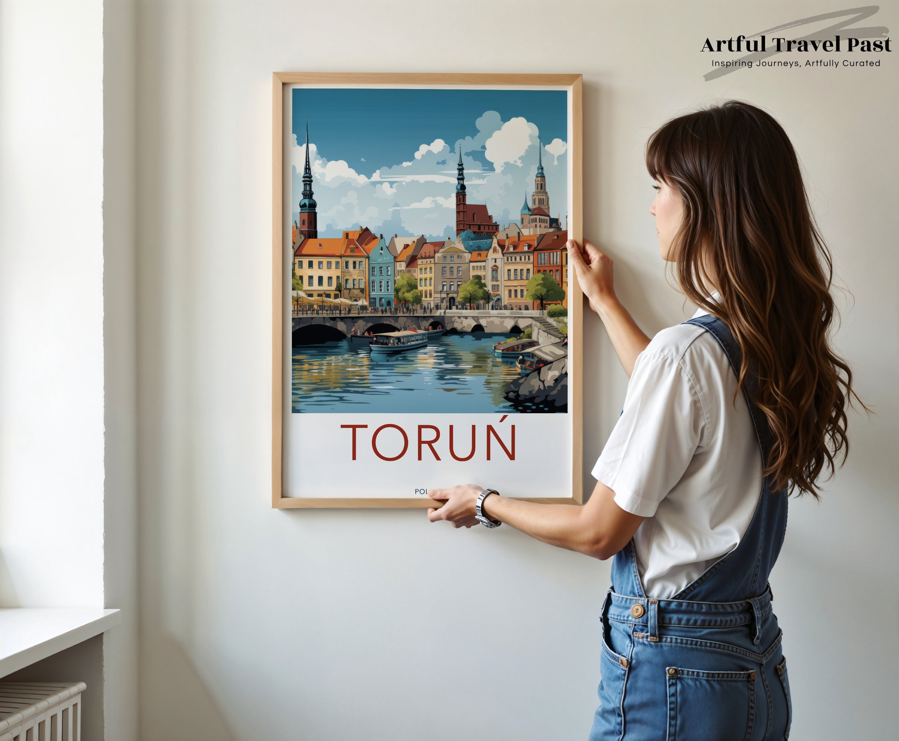 Torun Poland Travel Poster, Torun Wall Art, Historic Cityscape Print, European Architectural Wonders, Cultural Landmark Decor