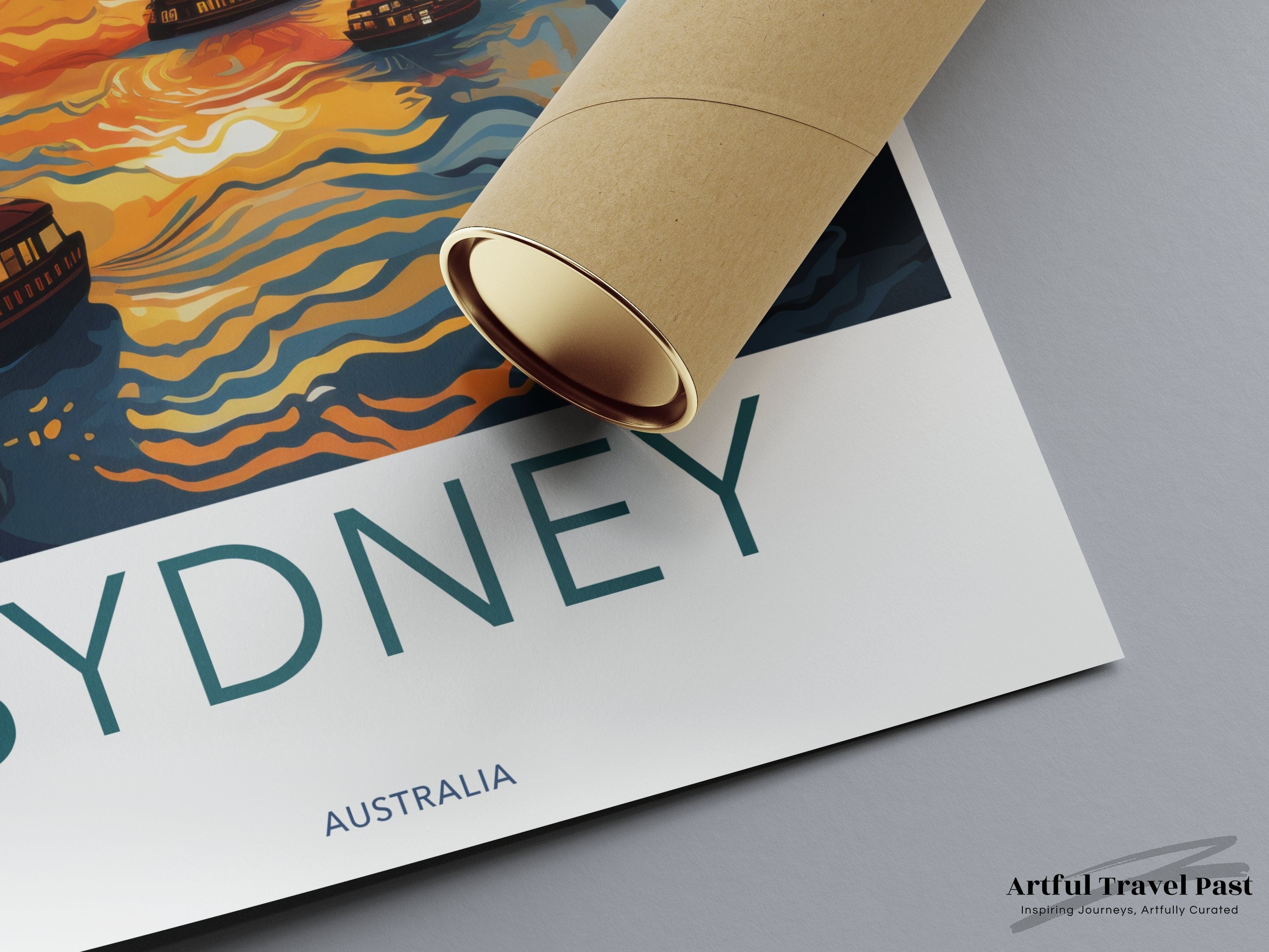 Sydney Wall Art Print, Cityscape Art, Vintage Travel Poster, Home Decor, Australia Souvenir, Urban Skyline Wall Decor