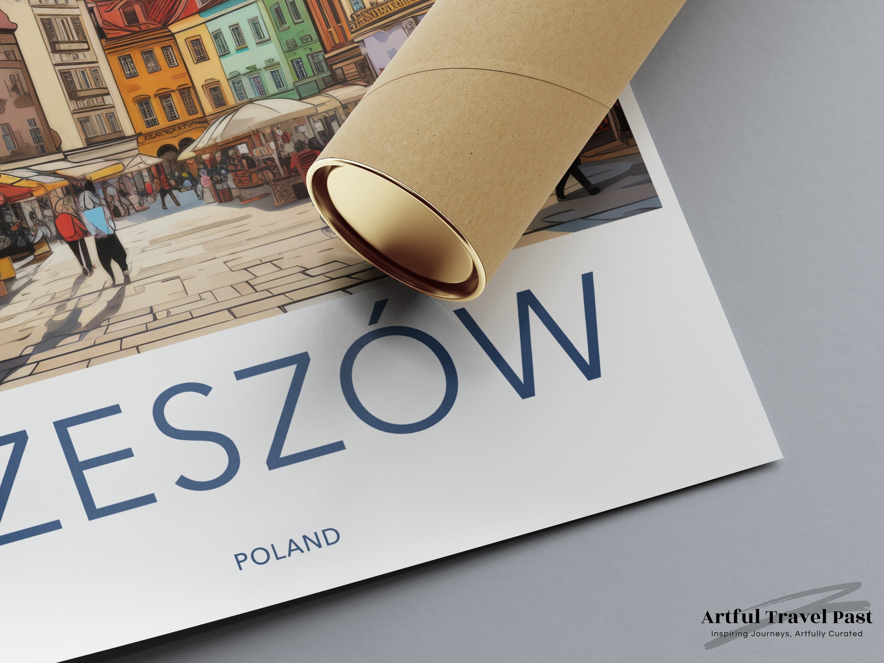 Rzeszów Poland Wall Art, Historic Polish City Print, Colorful Townscape Decor, Architecture and Culture Poster, Travel Souvenir