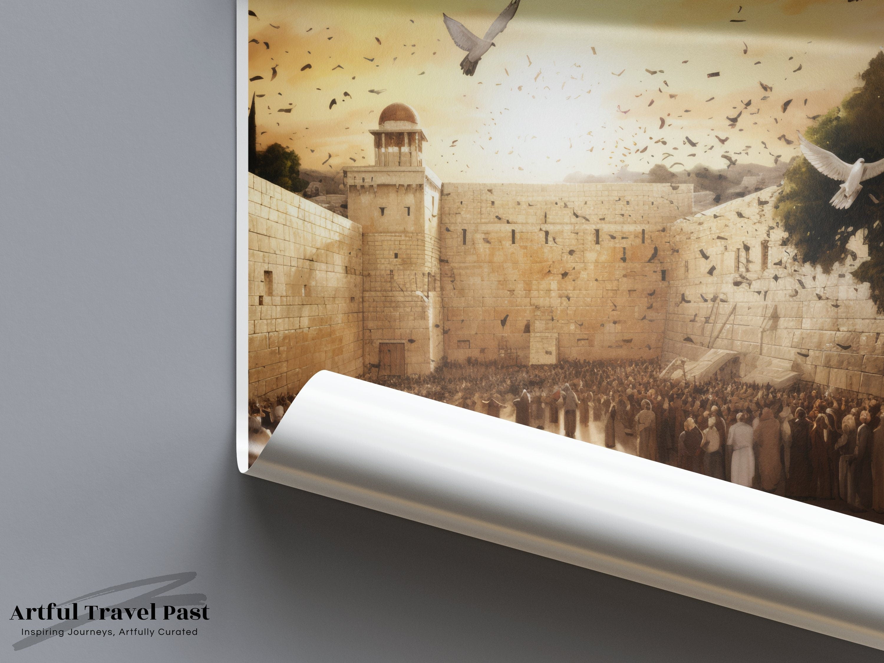 Jerusalem Wall Art, Historical Site Print, Cultural Landmark Poster, Scenic View, Travel Decor, Gift for History Lovers