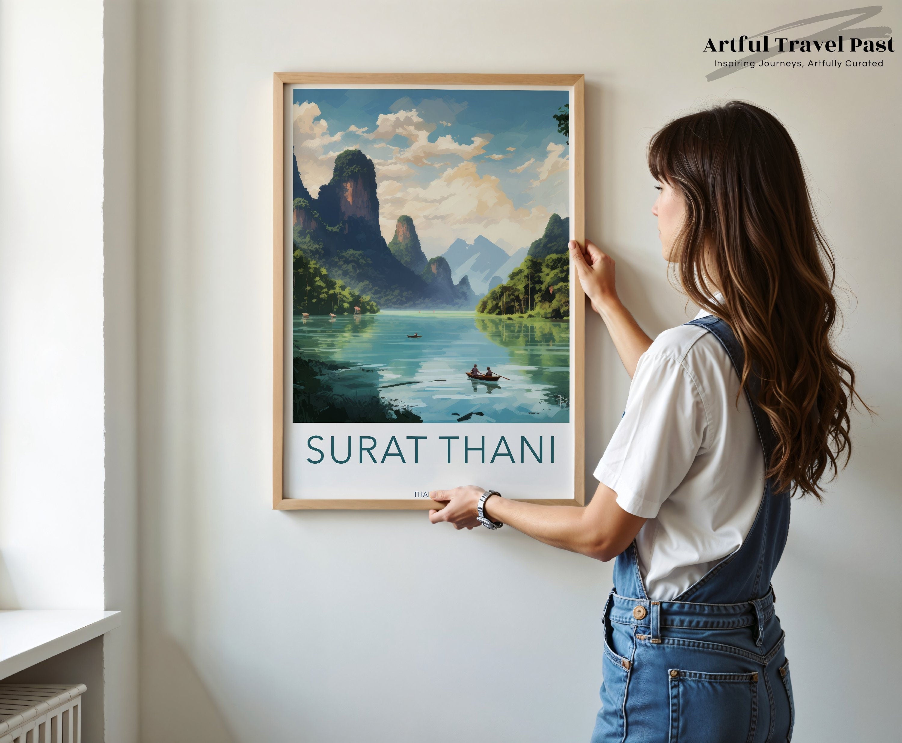 Surat Thani Wall Art, Scenic Thailand Landscape Print, Nature Lover Gift, Southeast Asian Home Decor, Cultural Heritage Wall Art