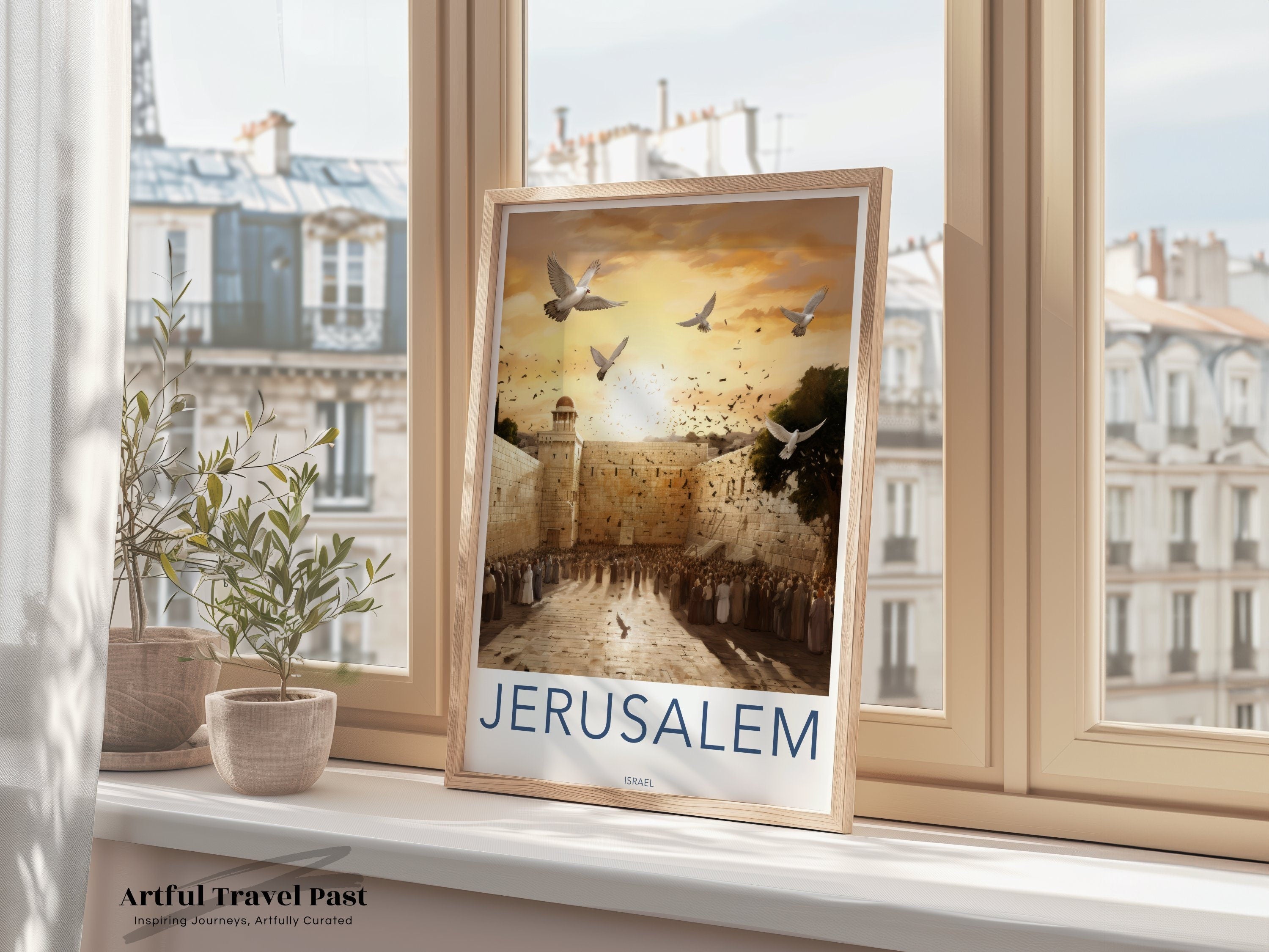 Jerusalem Wall Art, Historical Site Print, Cultural Landmark Poster, Scenic View, Travel Decor, Gift for History Lovers