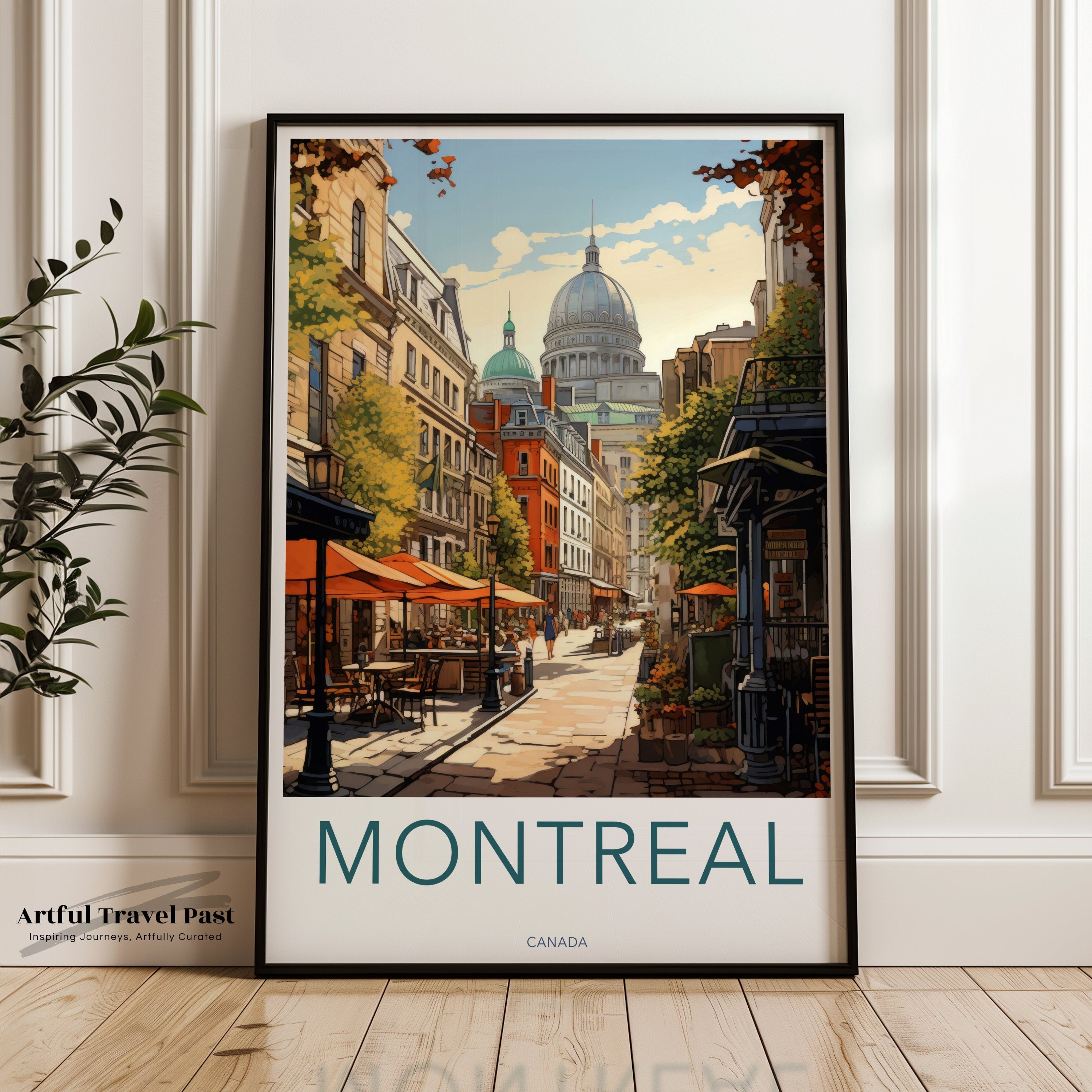 Montreal Wall Art Print, Vintage Style Poster, Old Montreal Street Scene, Montreal Cityscape, Beautiful Wall Decor for Home, Gift Idea