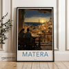 Matera Italy Sunset Scenic Wall Art, Historical Cityscape Print, Romantic Evening View, Italian Town Decor, Fine Art Poster