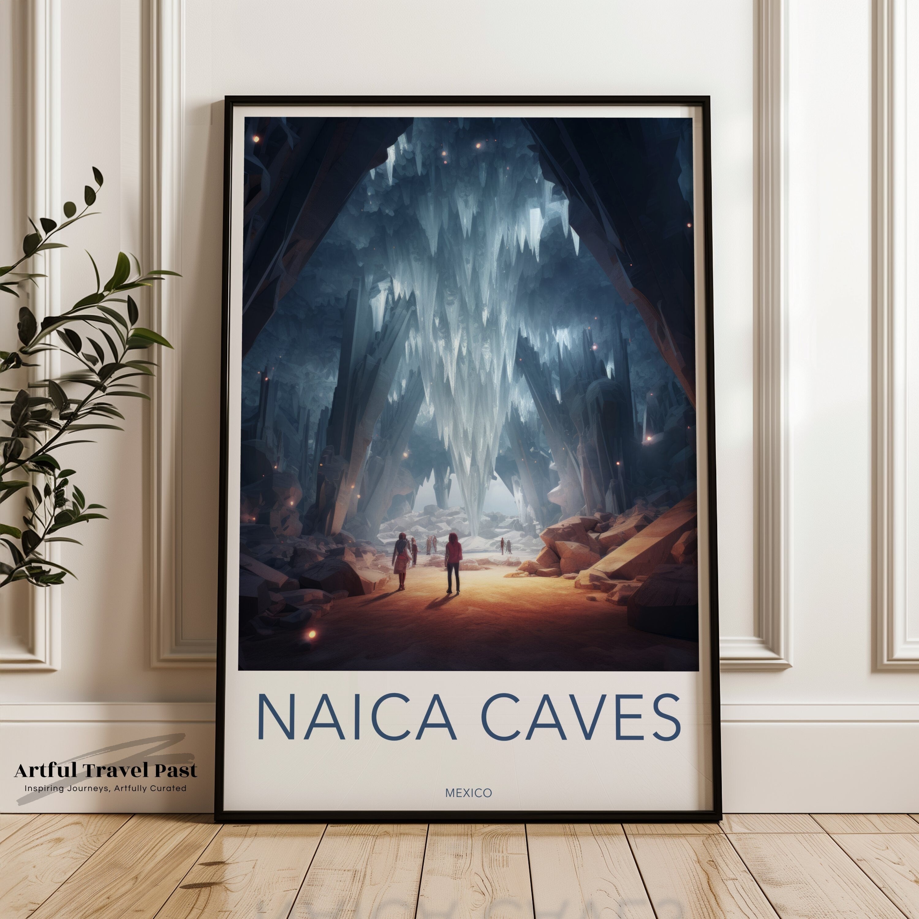 Naica Caves Wall Art, Mexico, Natural Wonders Art Print, Unique Wall Decor, Crystal Cave Scene, Scenic Cave Photography, Home Decor