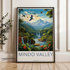 Mindo Valley Ecuador Wall Art, Scenic Landscape Poster, Nature Print, Waterfalls and Birds Decor, Tropical Jungle Artwork, Home Decor