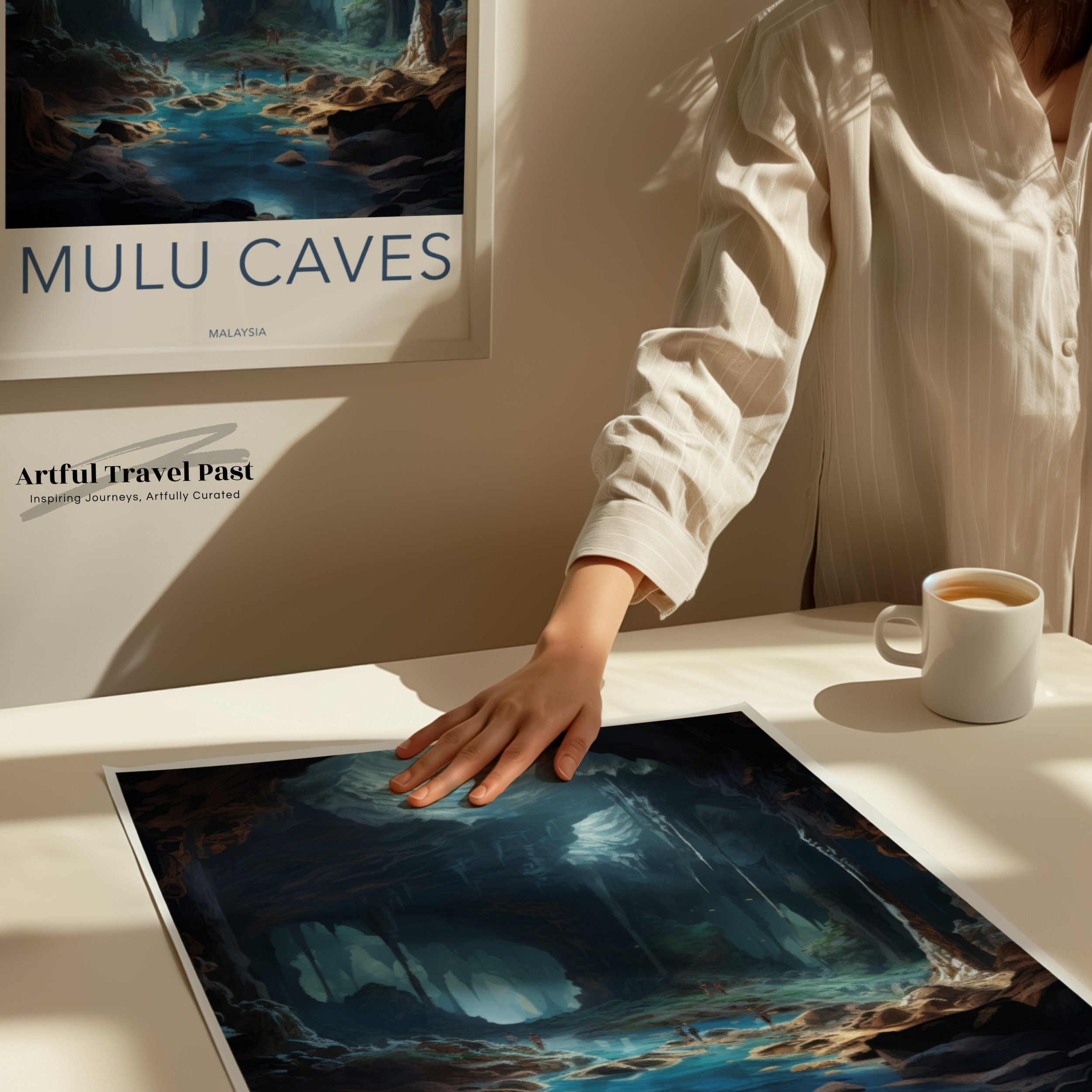 Mulu Caves Wall Art, Beautiful Scenic Poster, Malaysian Landmark Print, Nature Lover Gift, Stunning Cave Décor, Adventure Art