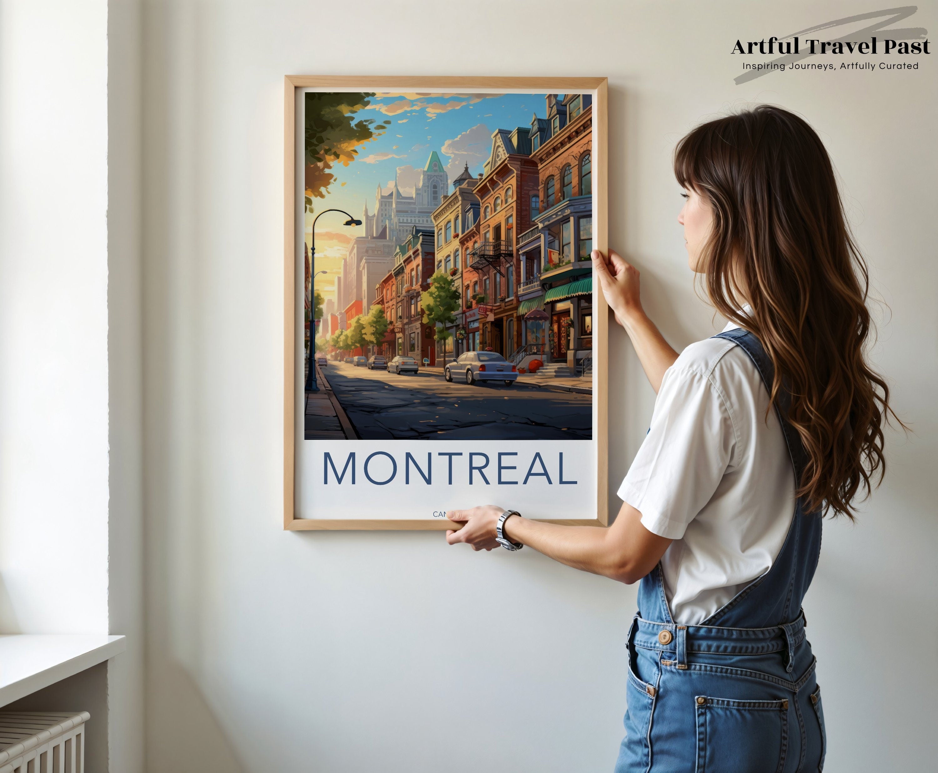 Montreal Wall Art Print, Canada Cityscape Poster, Urban Street View Wall Decor, Vintage Travel Artwork, Historic Architecture Display