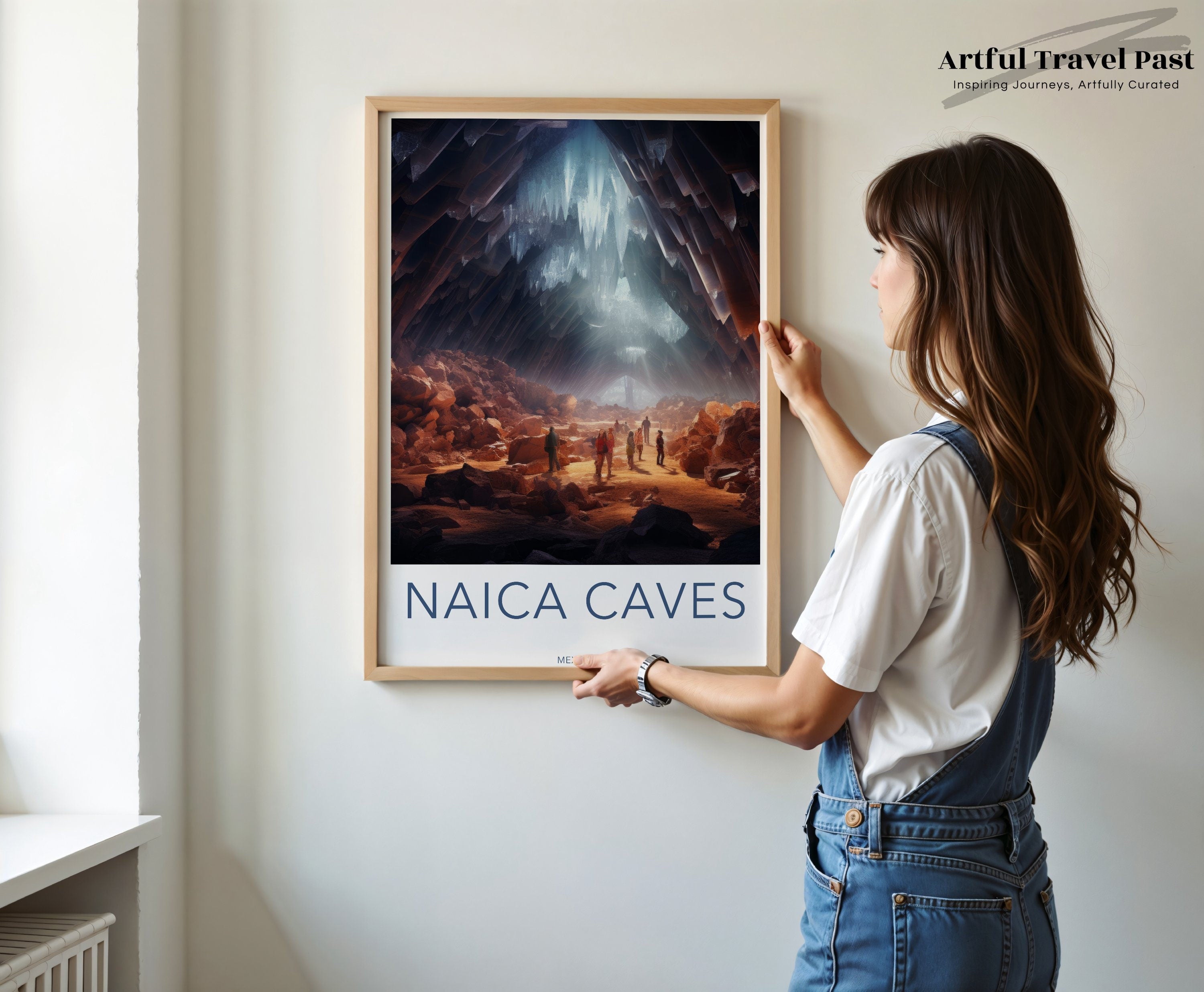 Naica Caves Wall Art, Stunning Underground Crystal Cave Print, Geological Wonder, Mexico Wall Decor, Scenic Nature Artwork, Home Office