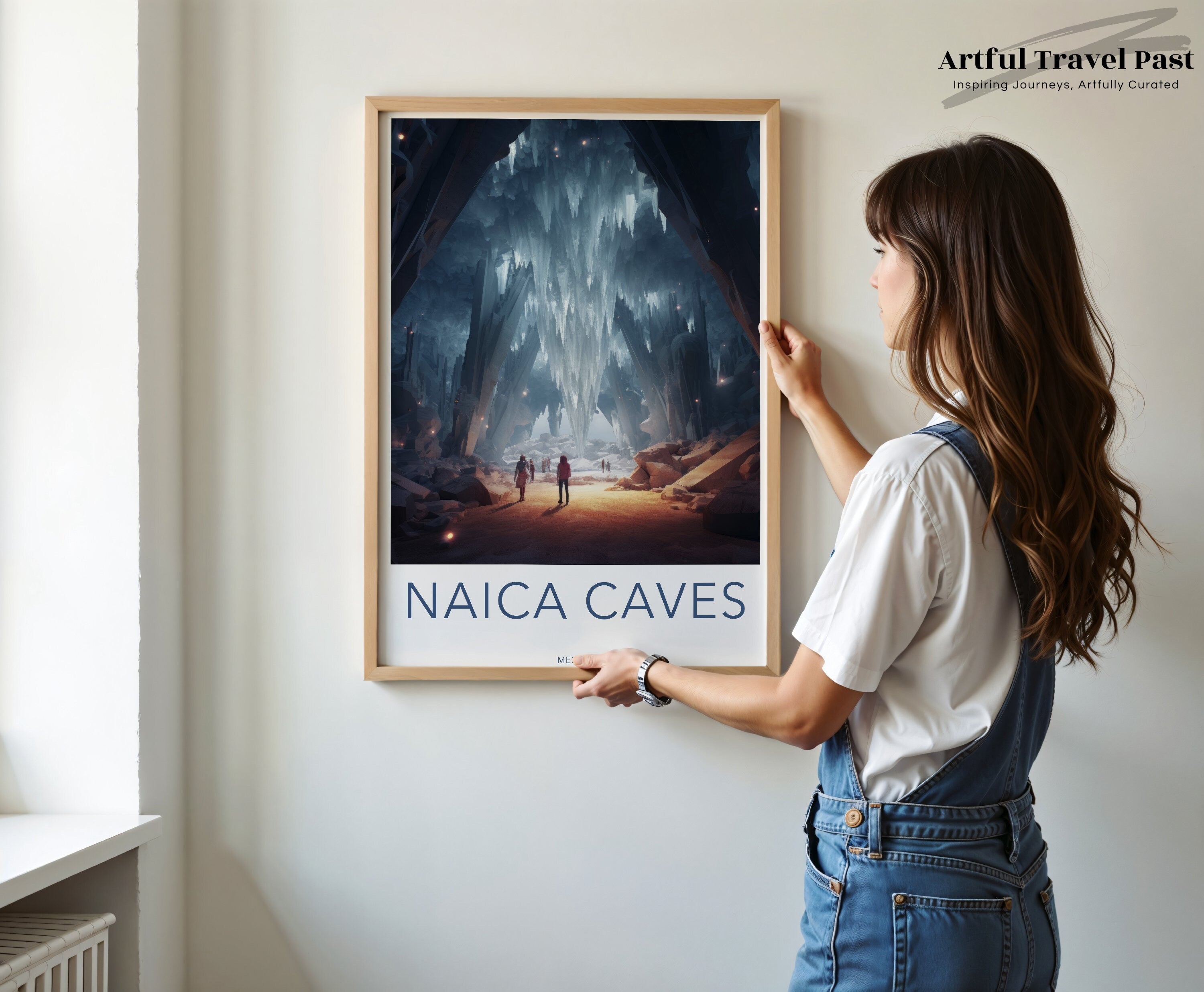 Naica Caves Wall Art, Mexico, Natural Wonders Art Print, Unique Wall Decor, Crystal Cave Scene, Scenic Cave Photography, Home Decor