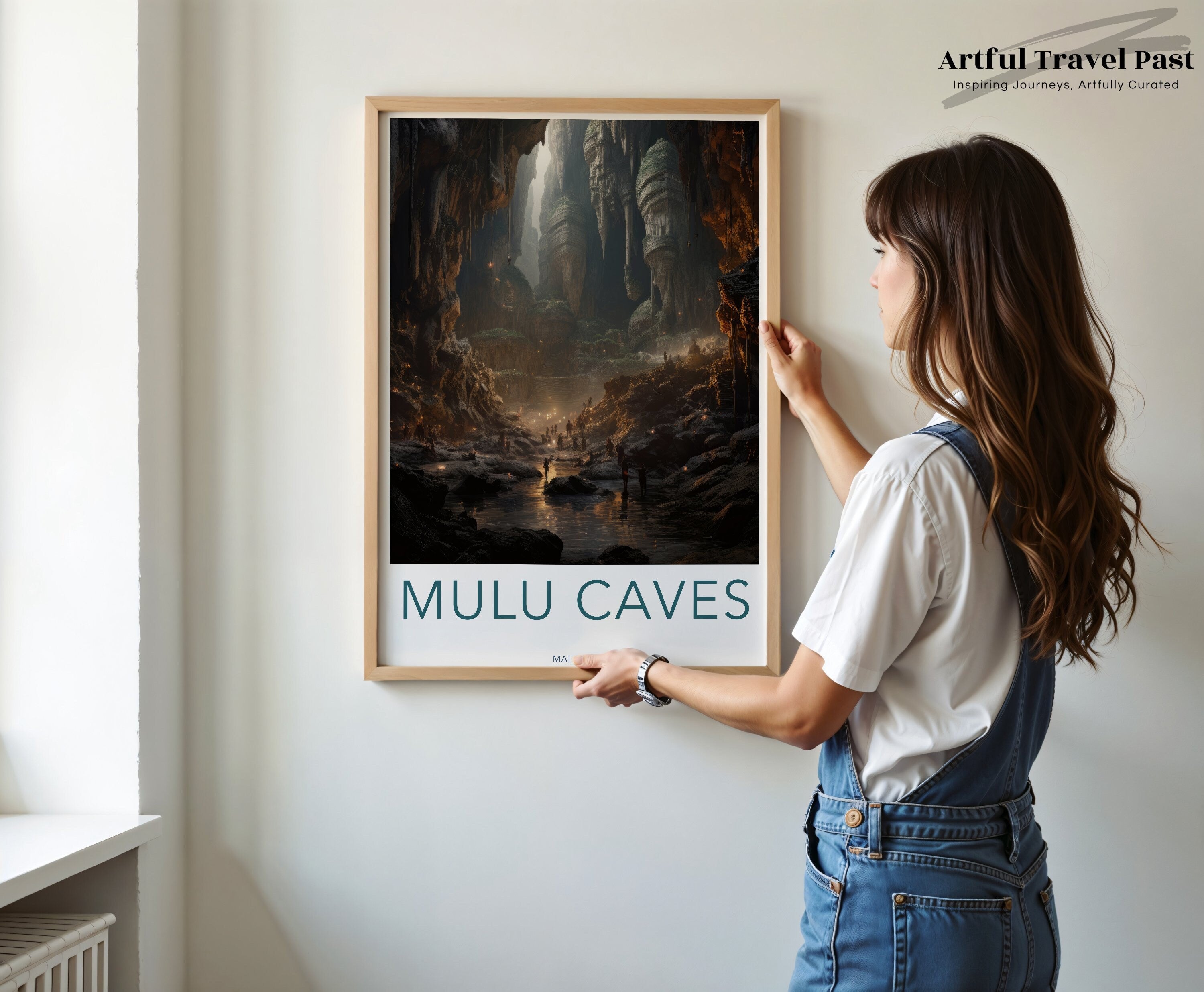 Mulu Caves Wall Art, Malaysia Travel Poster, Scenic Nature Print, Famous Caves Artwork, Unique Home Decor, Adventure Lover Gift