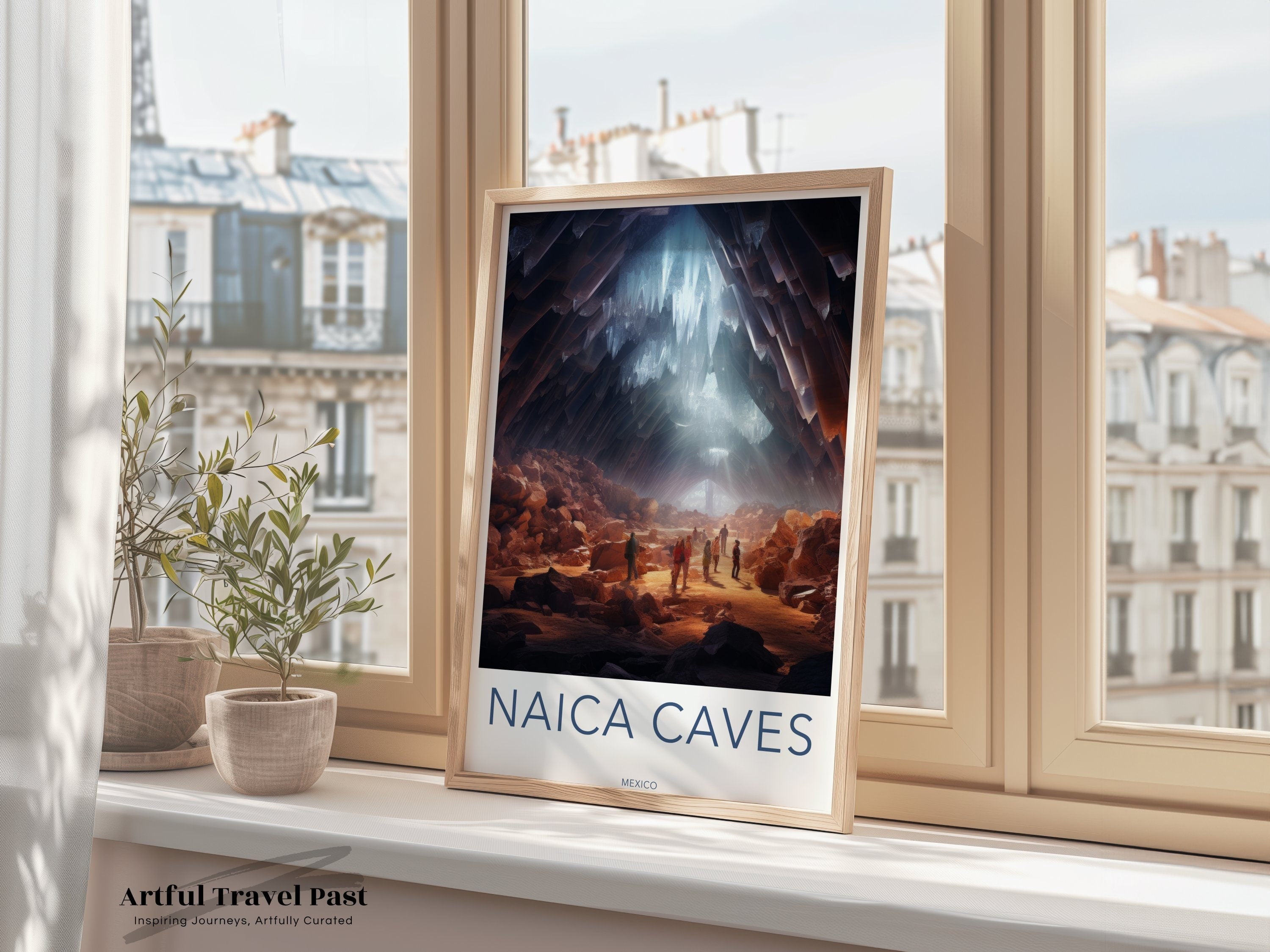 Naica Caves Wall Art, Stunning Underground Crystal Cave Print, Geological Wonder, Mexico Wall Decor, Scenic Nature Artwork, Home Office