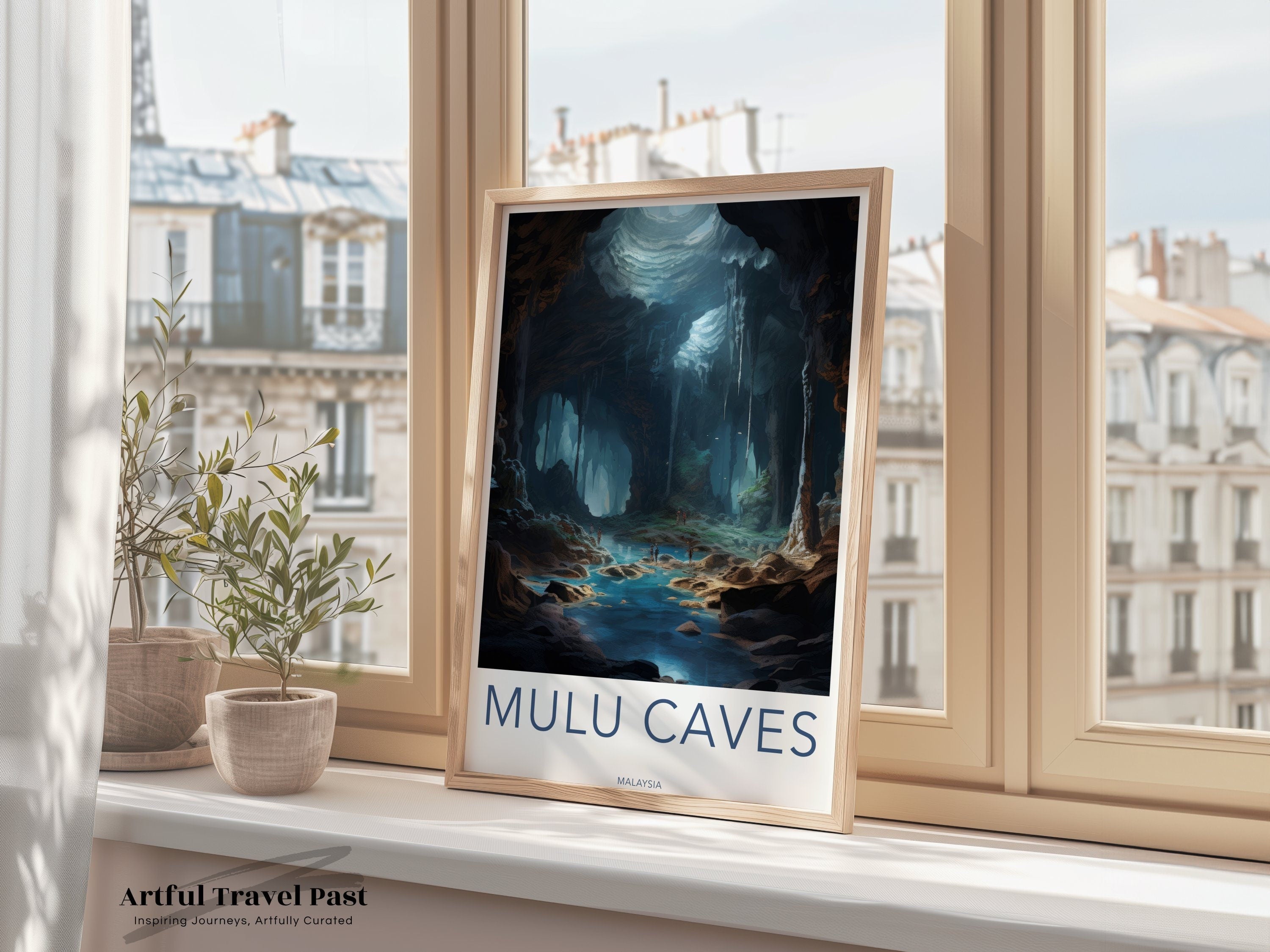 Mulu Caves Wall Art, Beautiful Scenic Poster, Malaysian Landmark Print, Nature Lover Gift, Stunning Cave Décor, Adventure Art