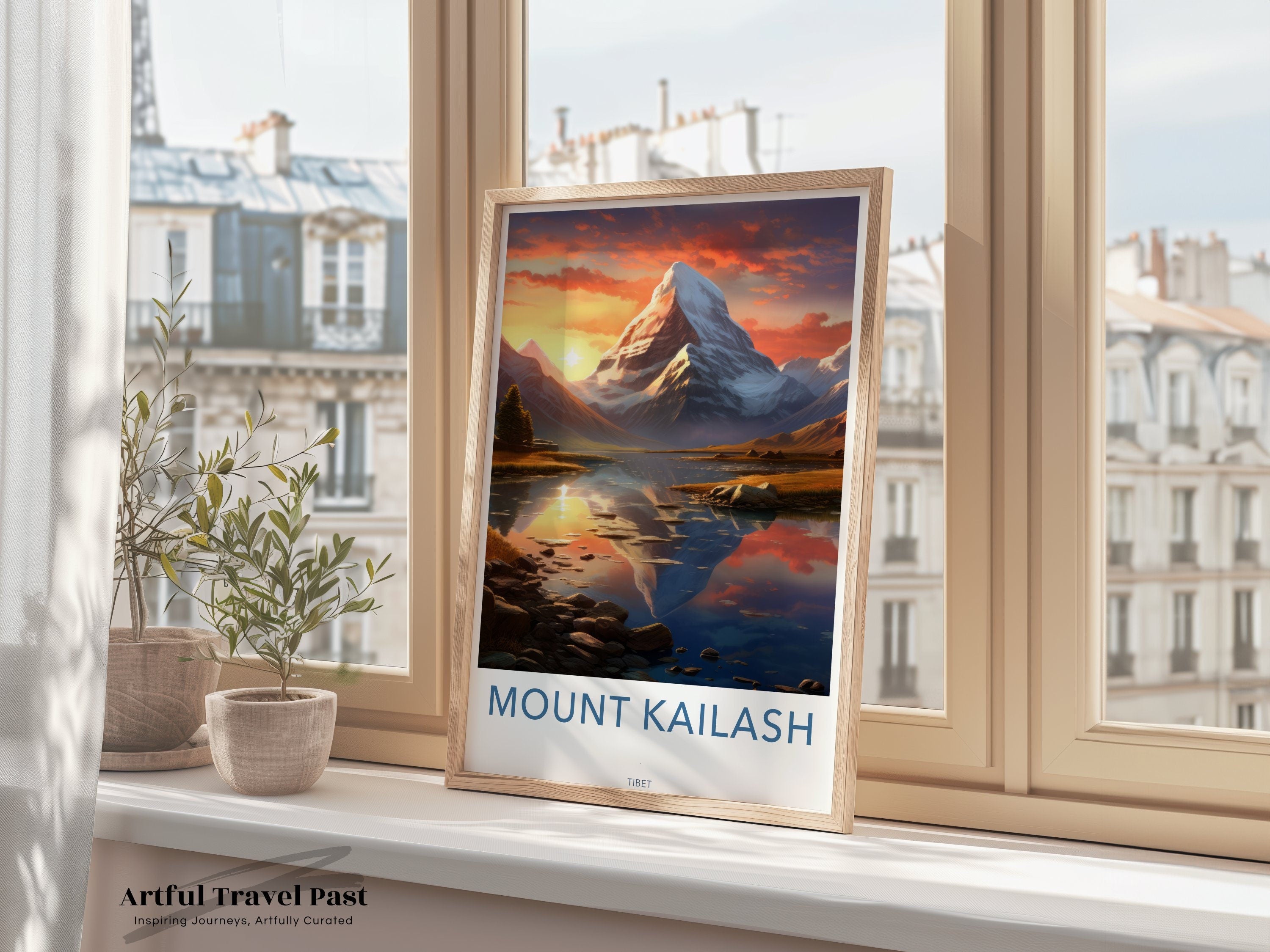 Mount Kailash Wall Art, Scenic Mountain View, Cultural and Historical Significance, Perfect Home Decor, Nature Landscape Print