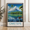 Ometepe Island Wall Art, Nicaragua Travel Poster, Volcanic Island Print, Nature Landscape Art, Tropical Decor, Artistic Home Decor