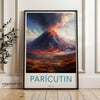 Paricutin Volcano Eruption Poster, Scenic Mexican Landscape, Vibrant Wall Art, Nature Lover Gift, Travel Print, Home Decor