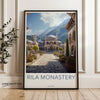 Rila Monastery Wall Art, Bulgaria Travel Poster, Historic Monastery Print, Eastern Europe Decor, Bulgarian Cultural Landmark