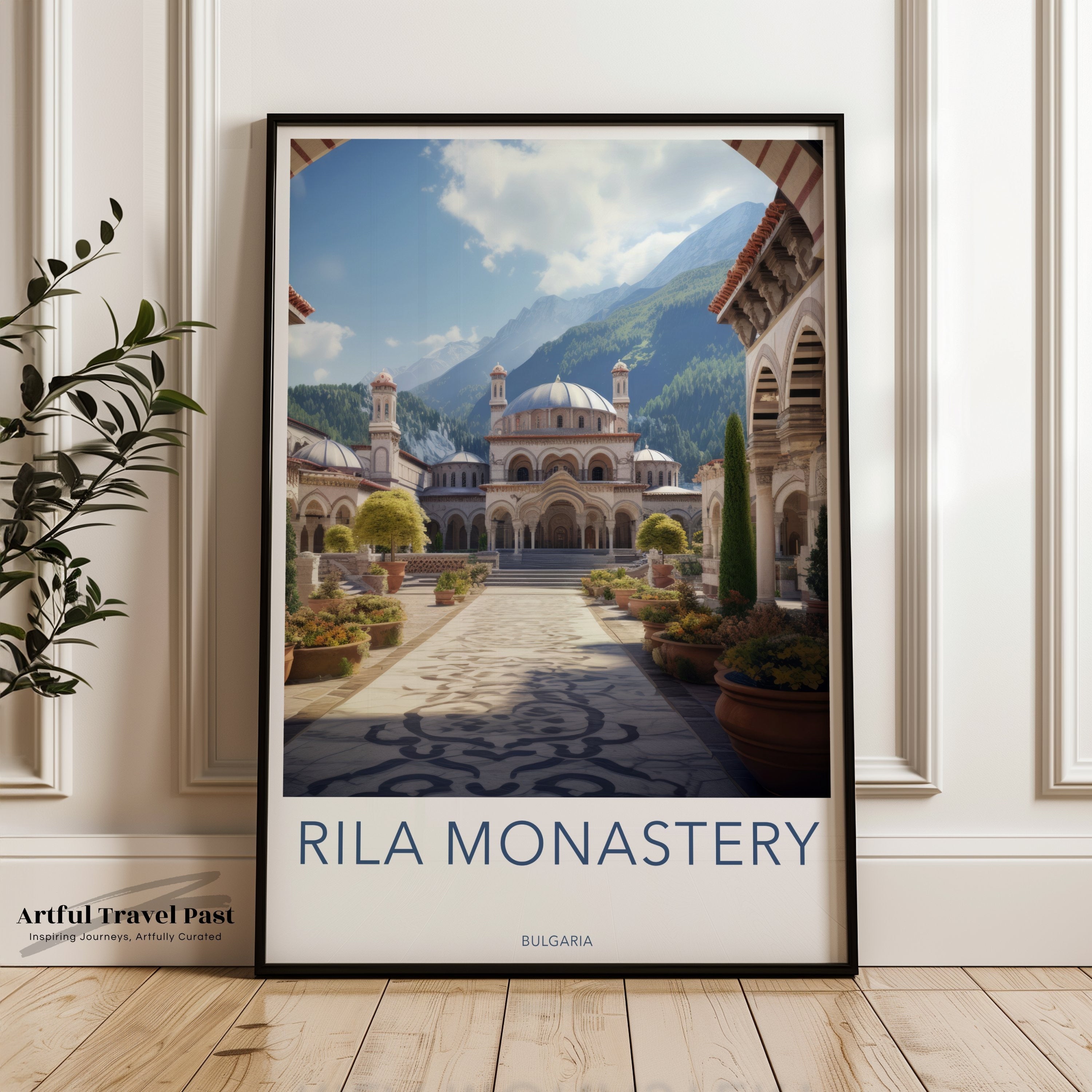 Rila Monastery Wall Art, Bulgaria Travel Poster, Historic Monastery Print, Eastern Europe Decor, Bulgarian Cultural Landmark