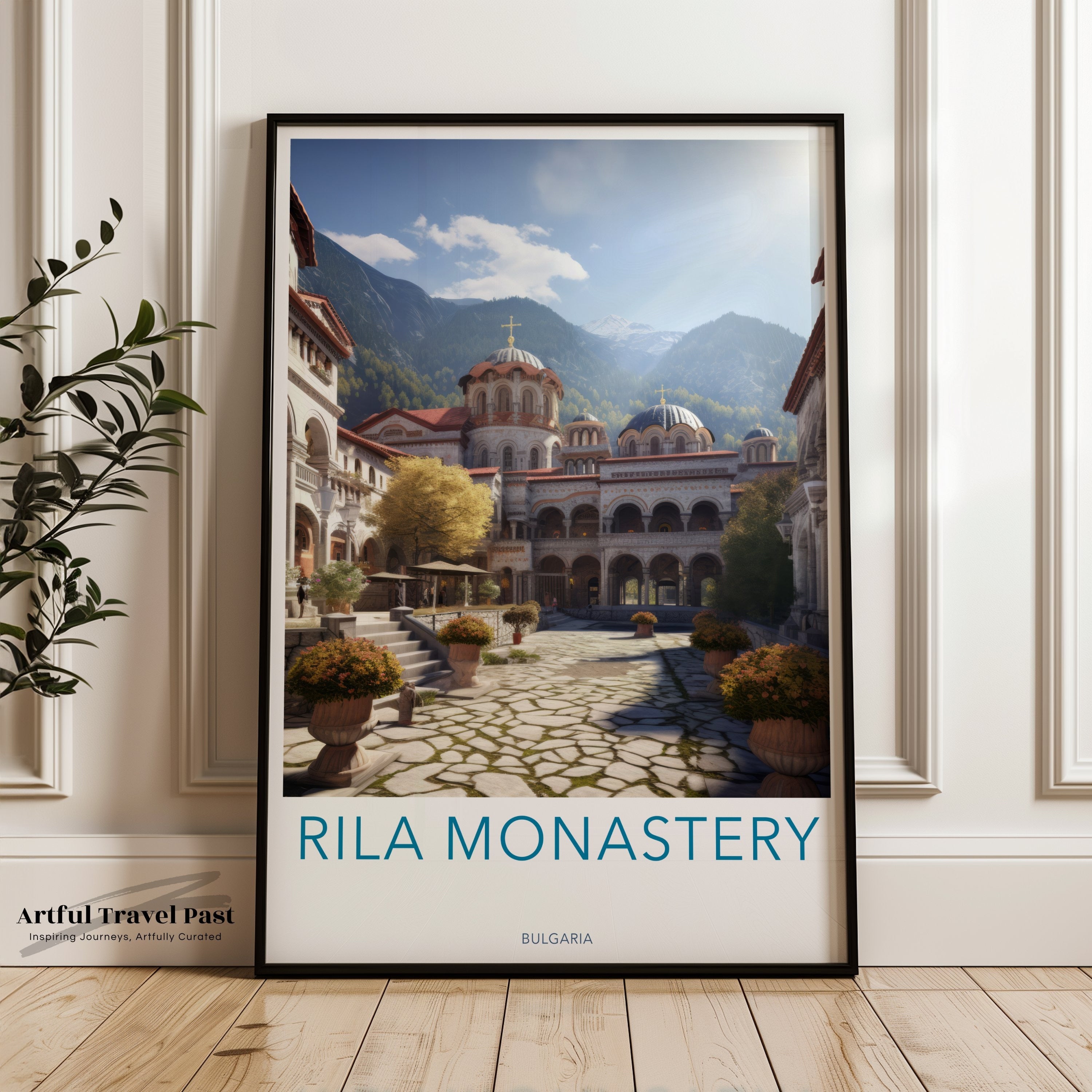 Rila Monastery Wall Art, Bulgarian Cultural Landmark Print, Historic Monastery Photo, Scenic Bulgarian Architecture Decoration