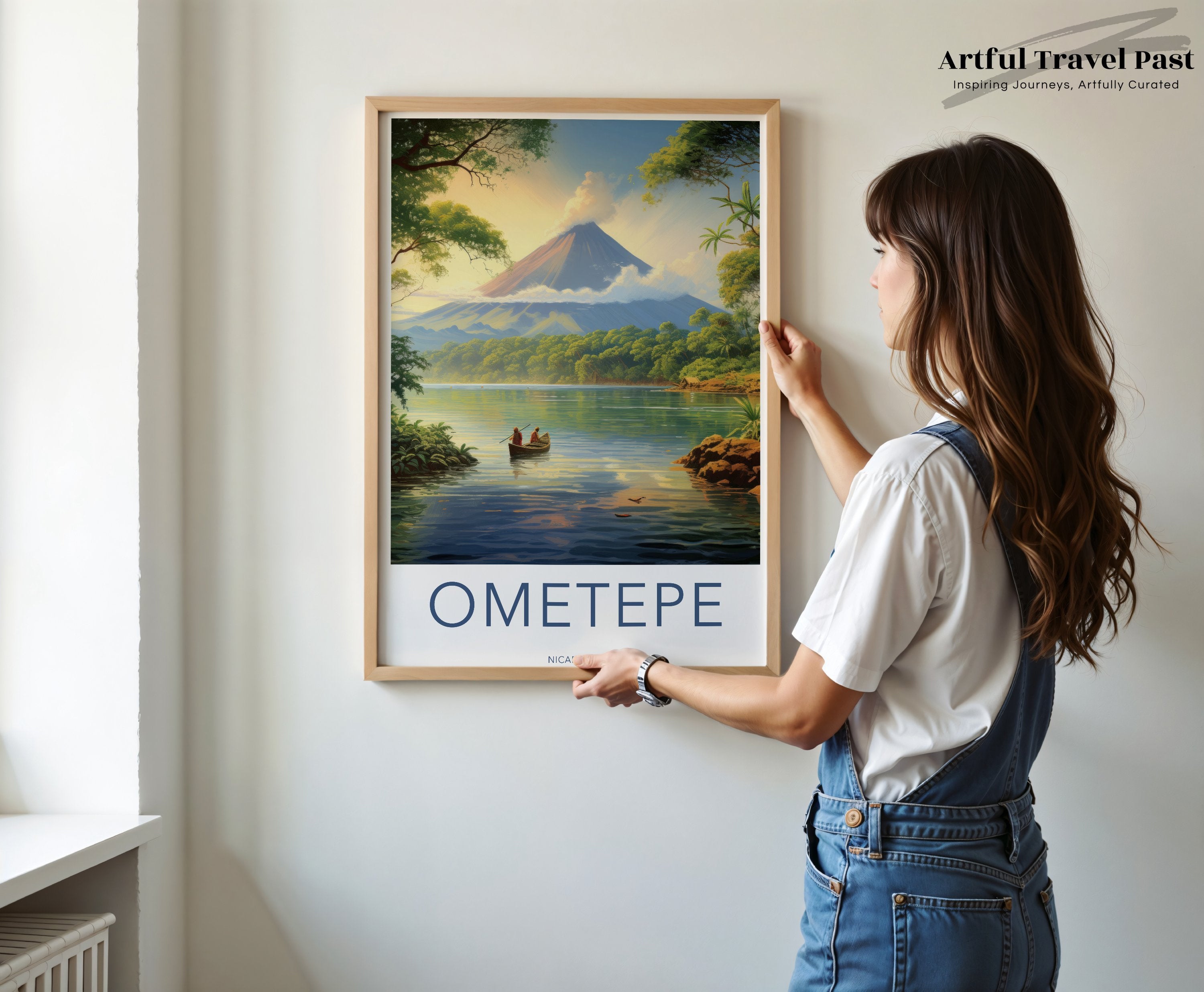 Ometepe Wall Art, Nicaragua Landscape Print, Volcanic Island Poster, Central American Decor, Nature Scenery Artwork