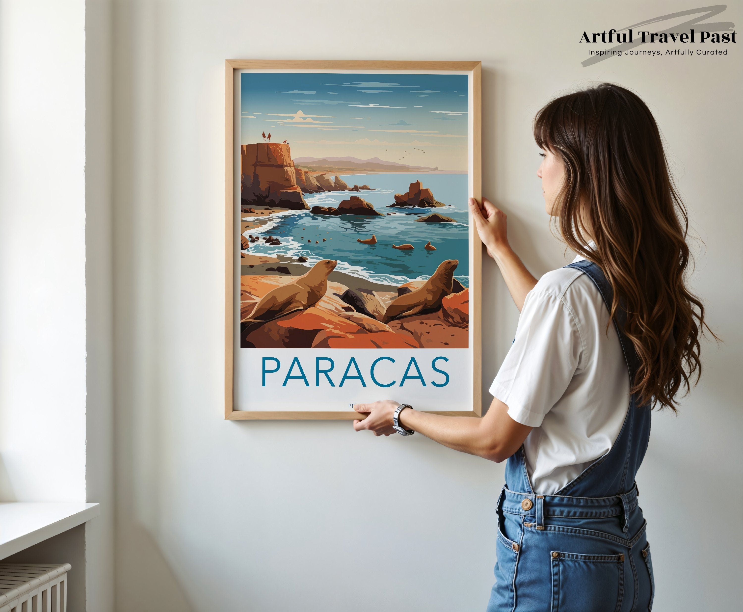 Paracas Peru Coastal Wall Art, Scenic Nature Poster, South American Landscape Print, Home Decor Artwork, Travel Destination Picture